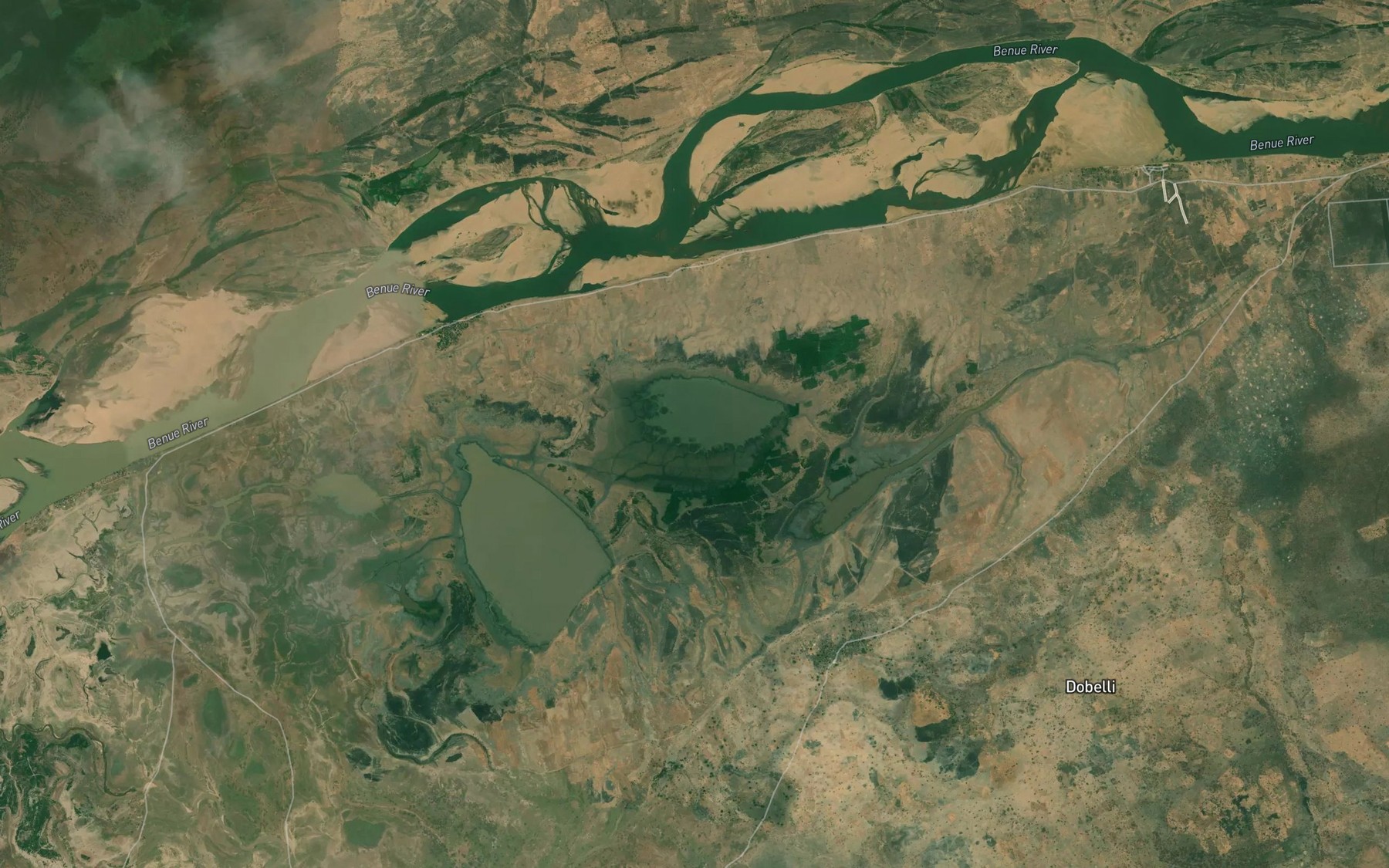 Satellite map of the Lake Budunga