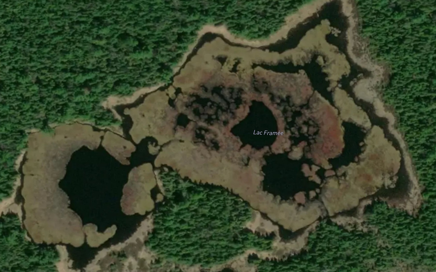 Satellite map of the Lac Framee