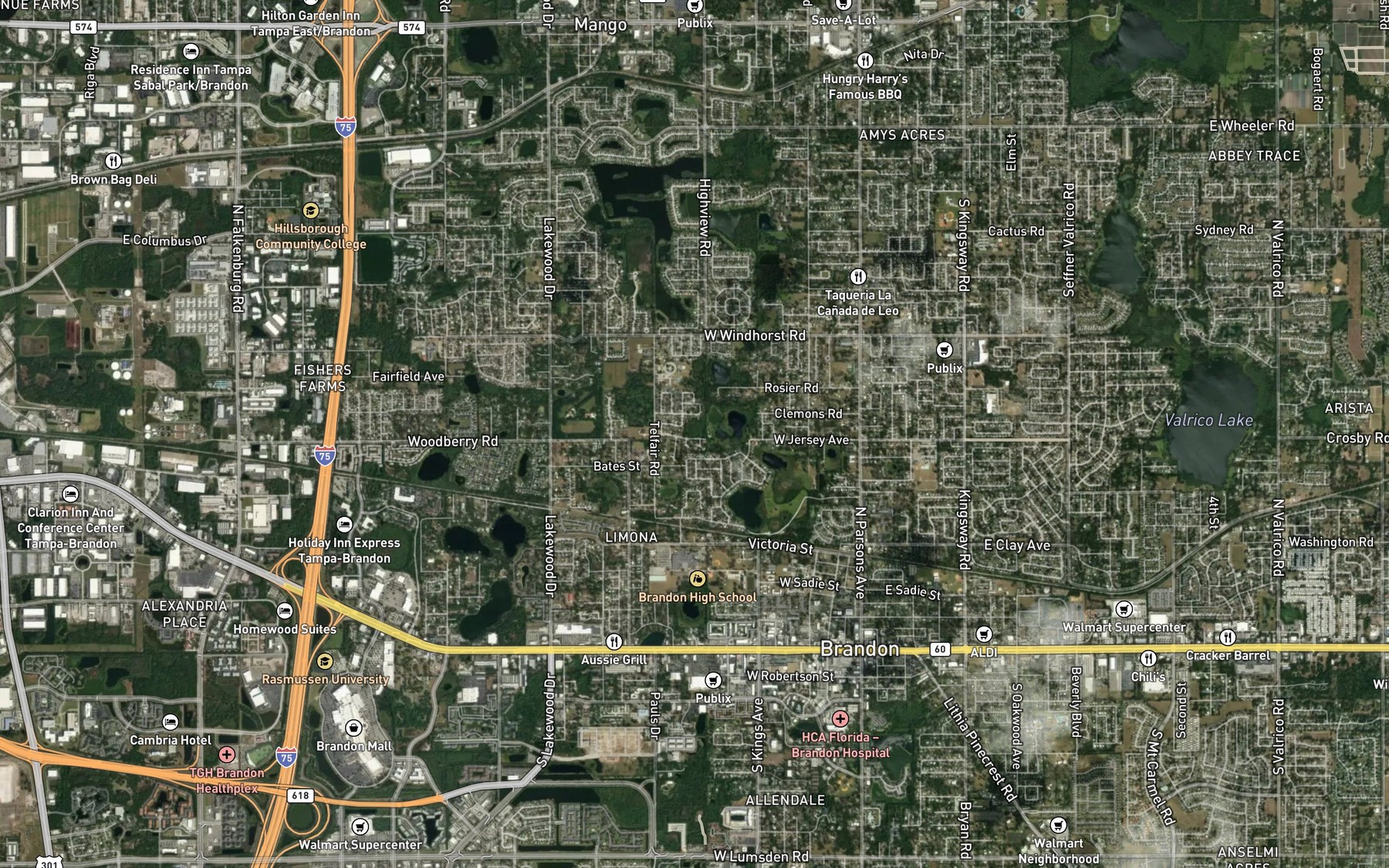 Satellite map of the Wee Lake