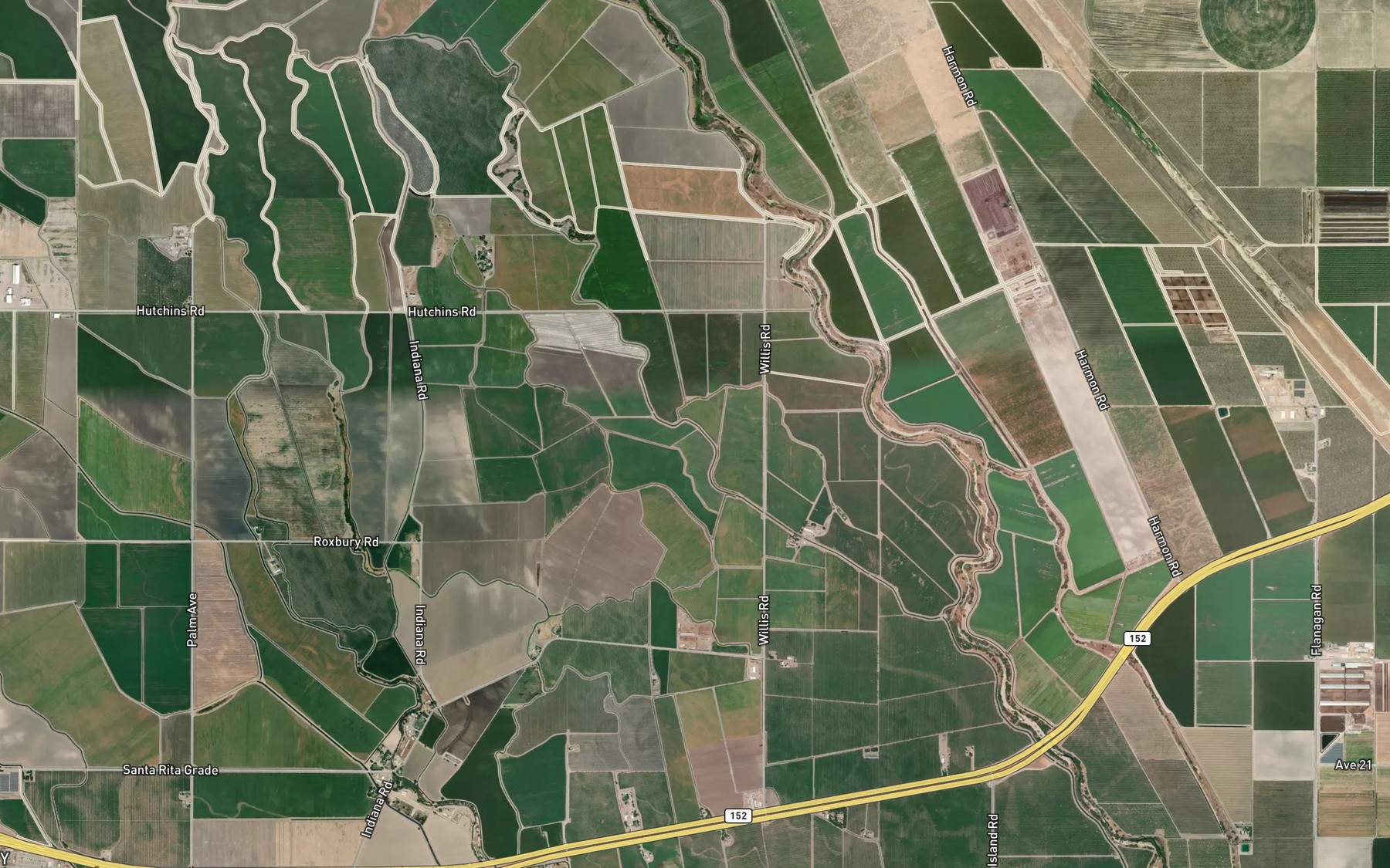 Satellite map of the Lucerne Ditch