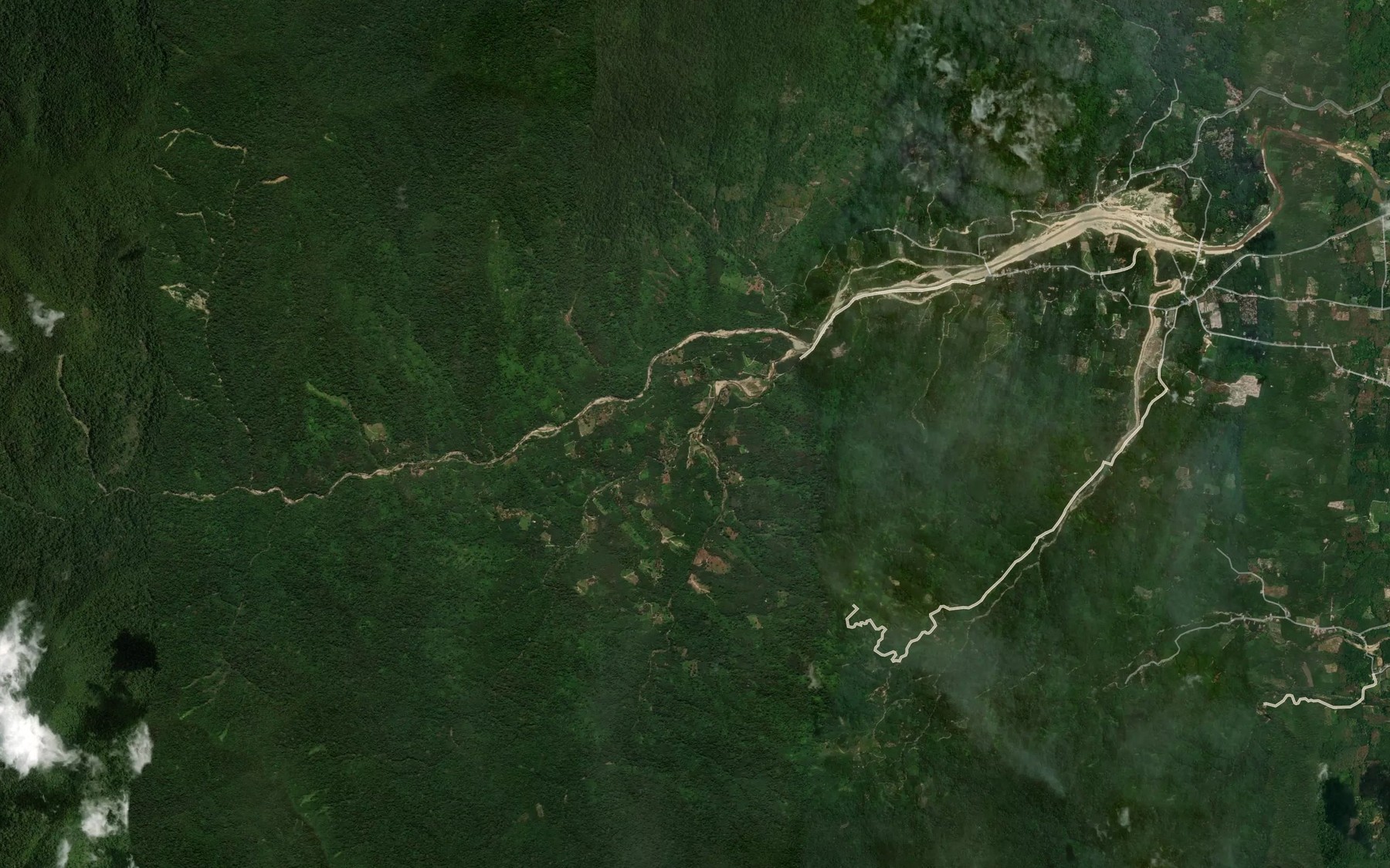 Satellite map of the Khlong Sam Thep