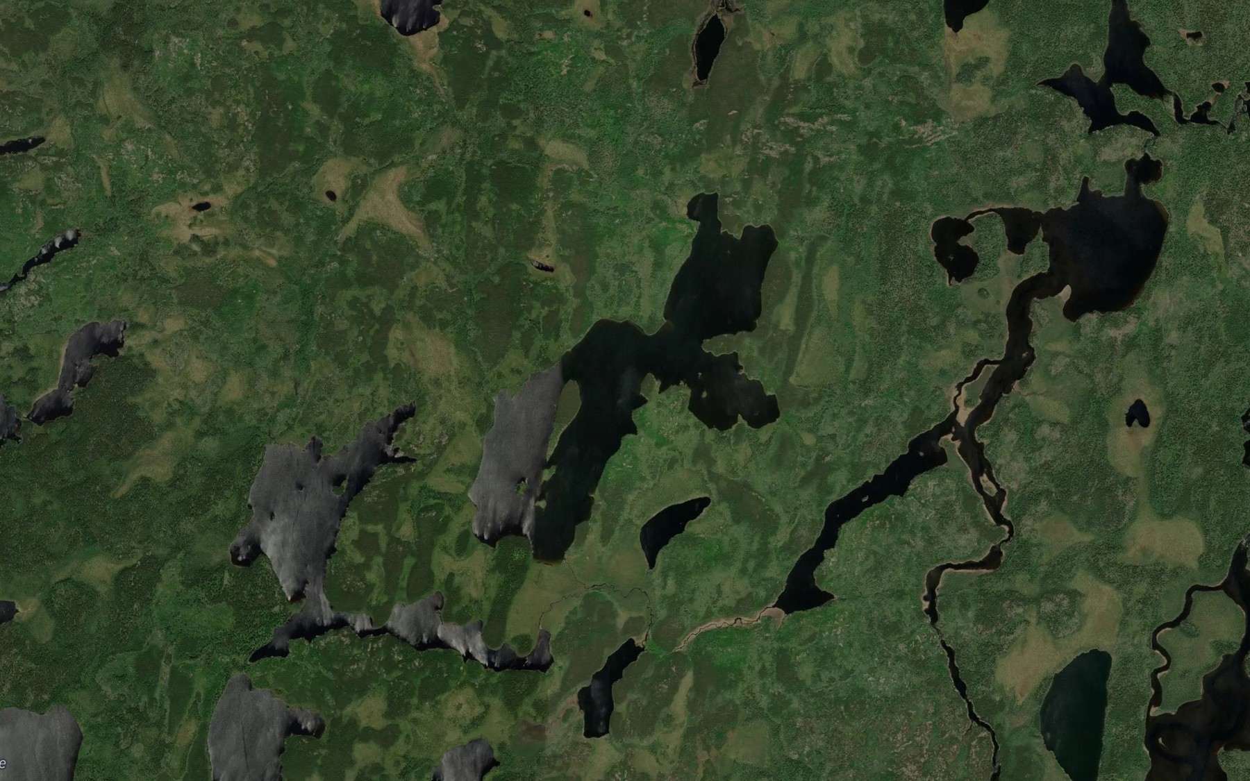 Satellite map of the Oak Lake