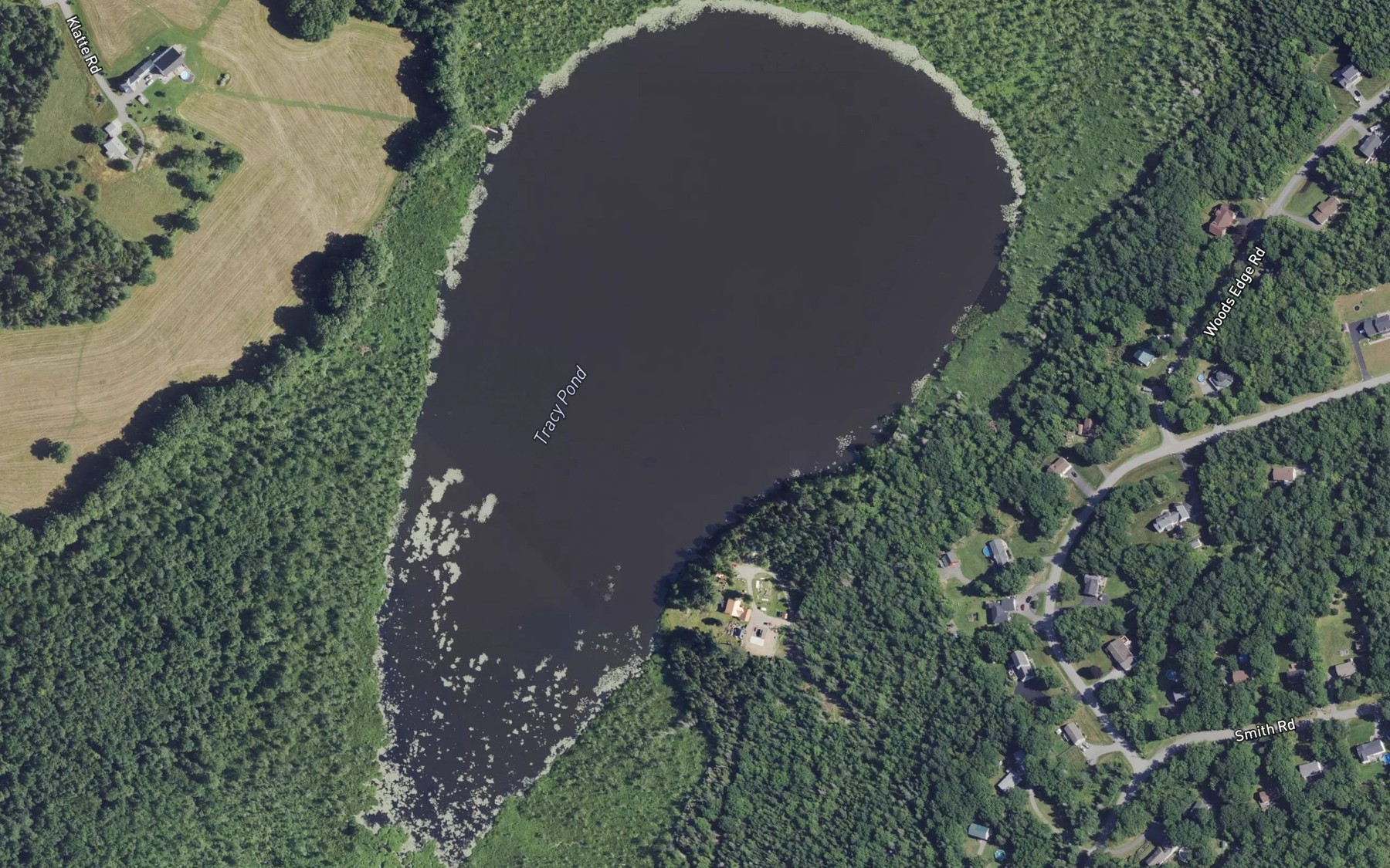 Satellite map of the Tracy Pond
