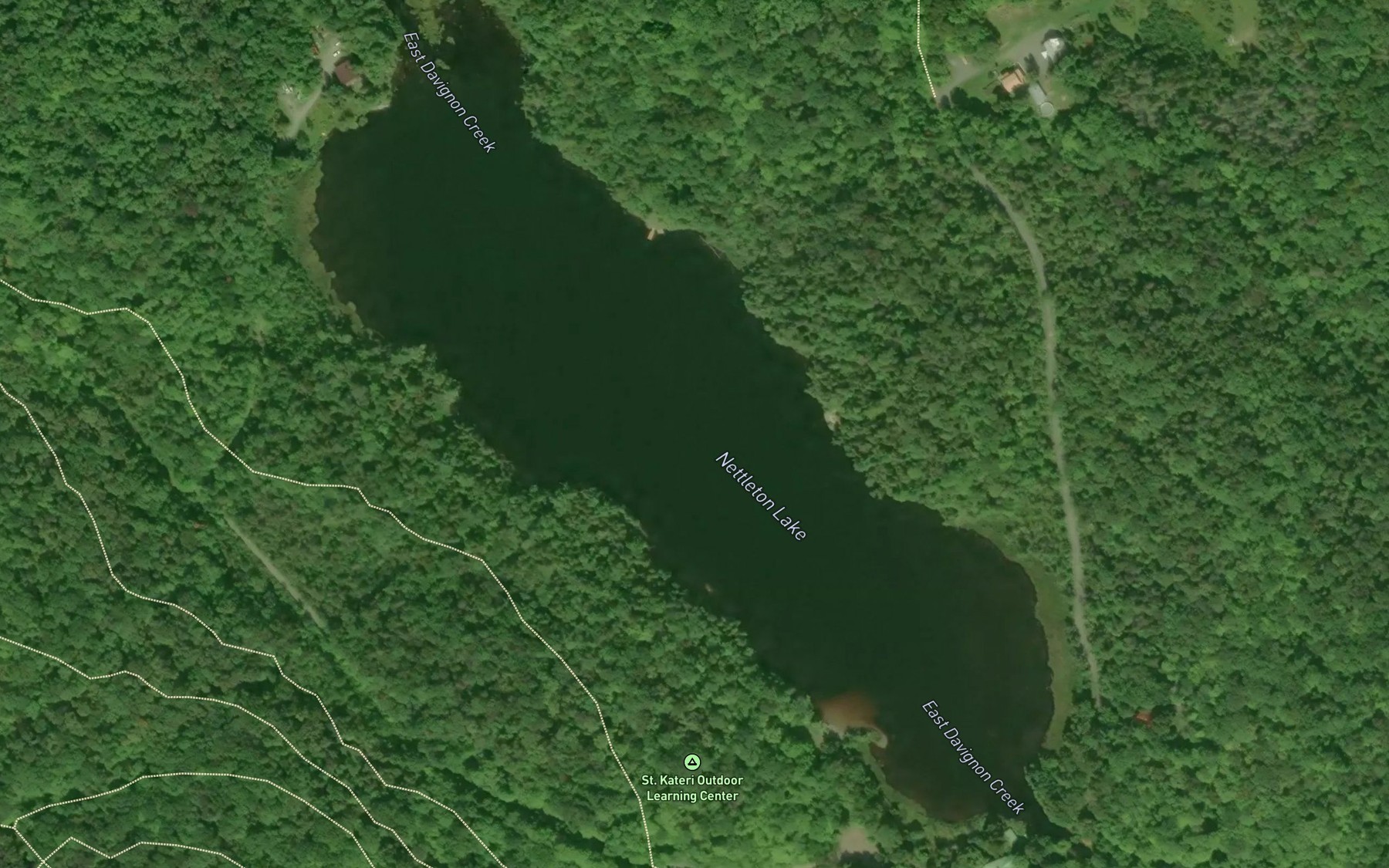 Satellite map of the Nettleton Lake