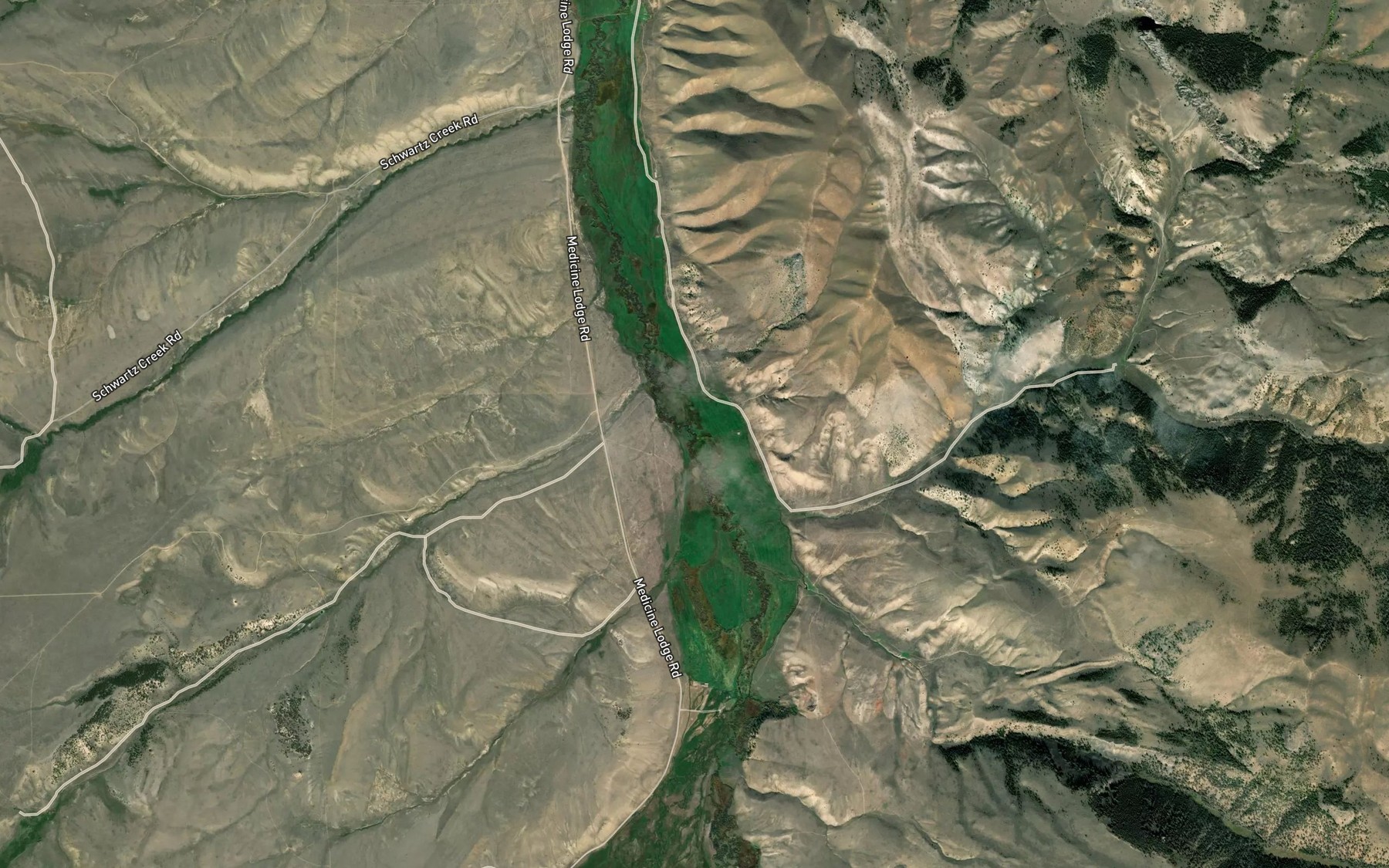 Satellite map of the Deer Canyon Creek