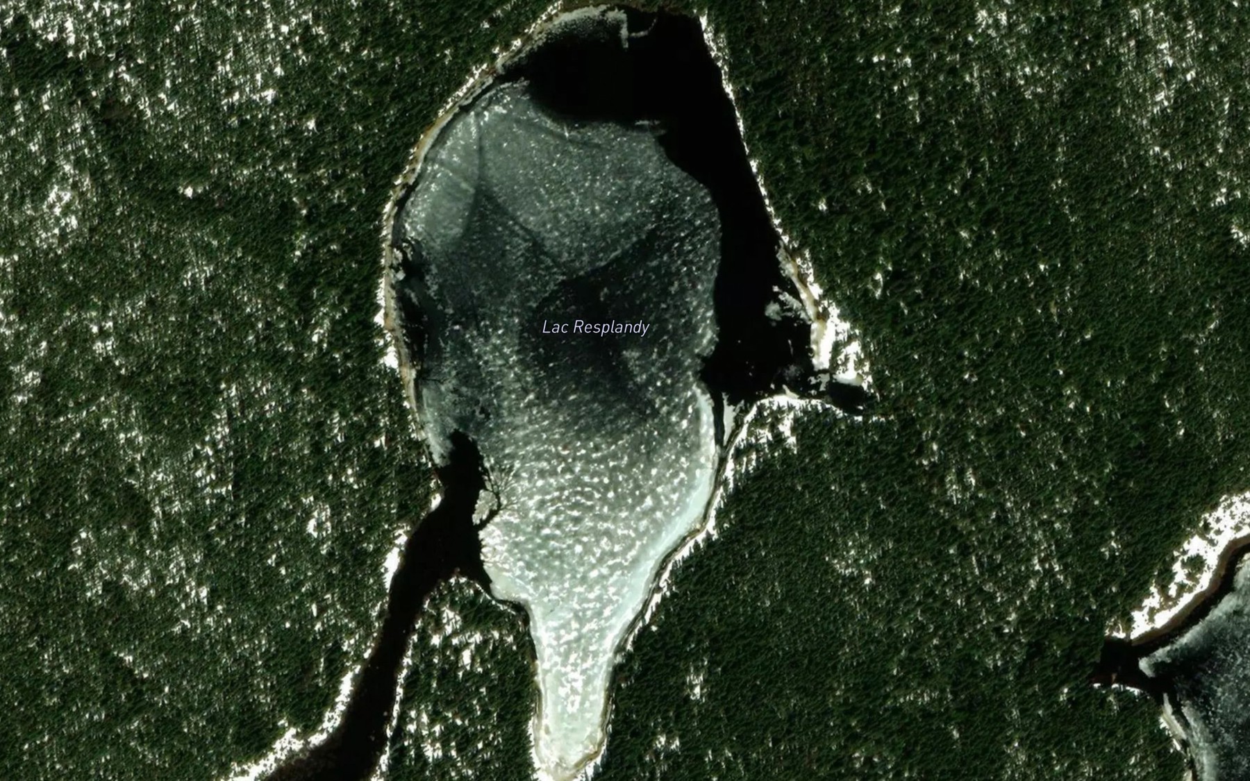 Satellite map of the Lac Resplandy