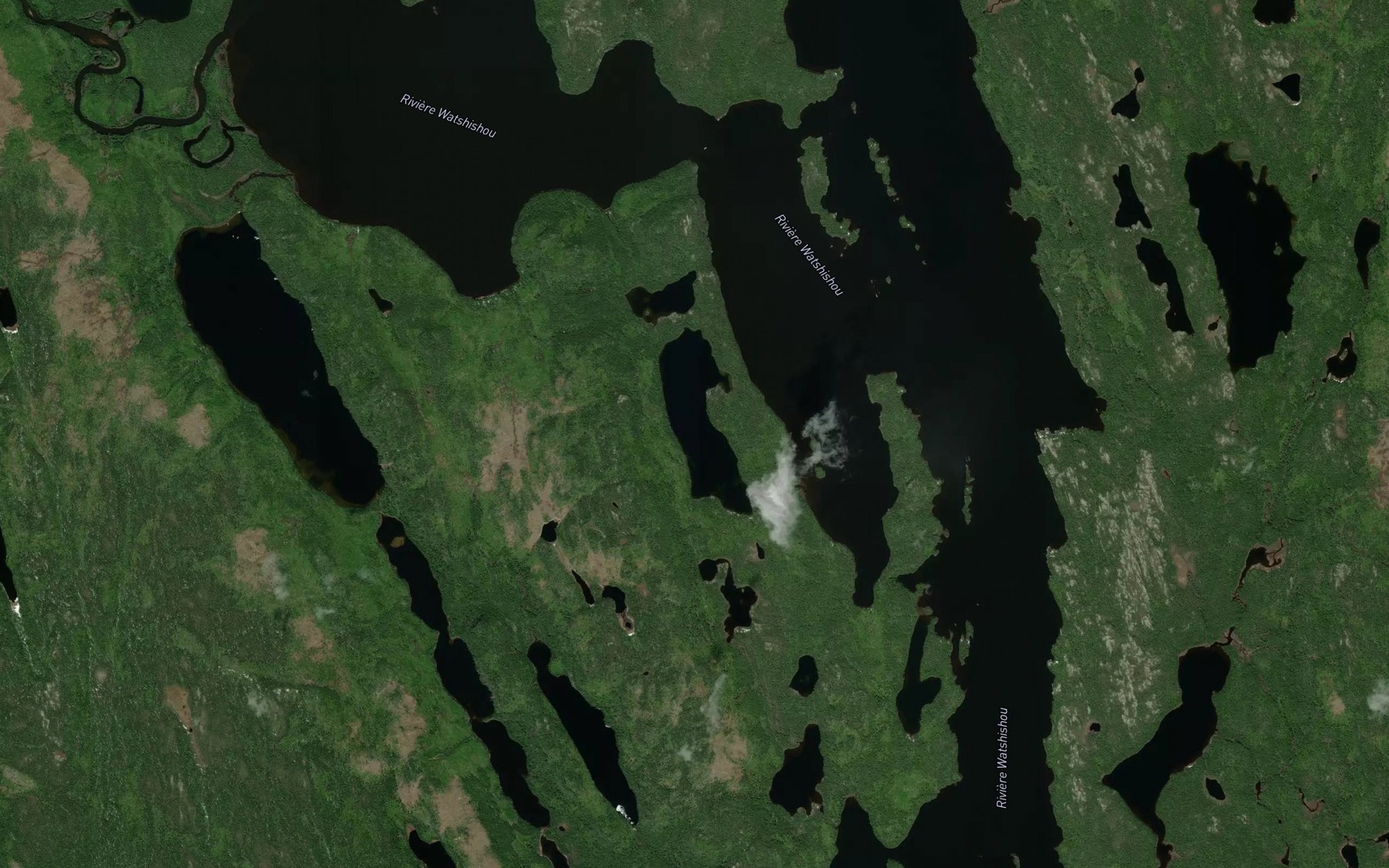 Satellite map of the Lac du Pimbina
