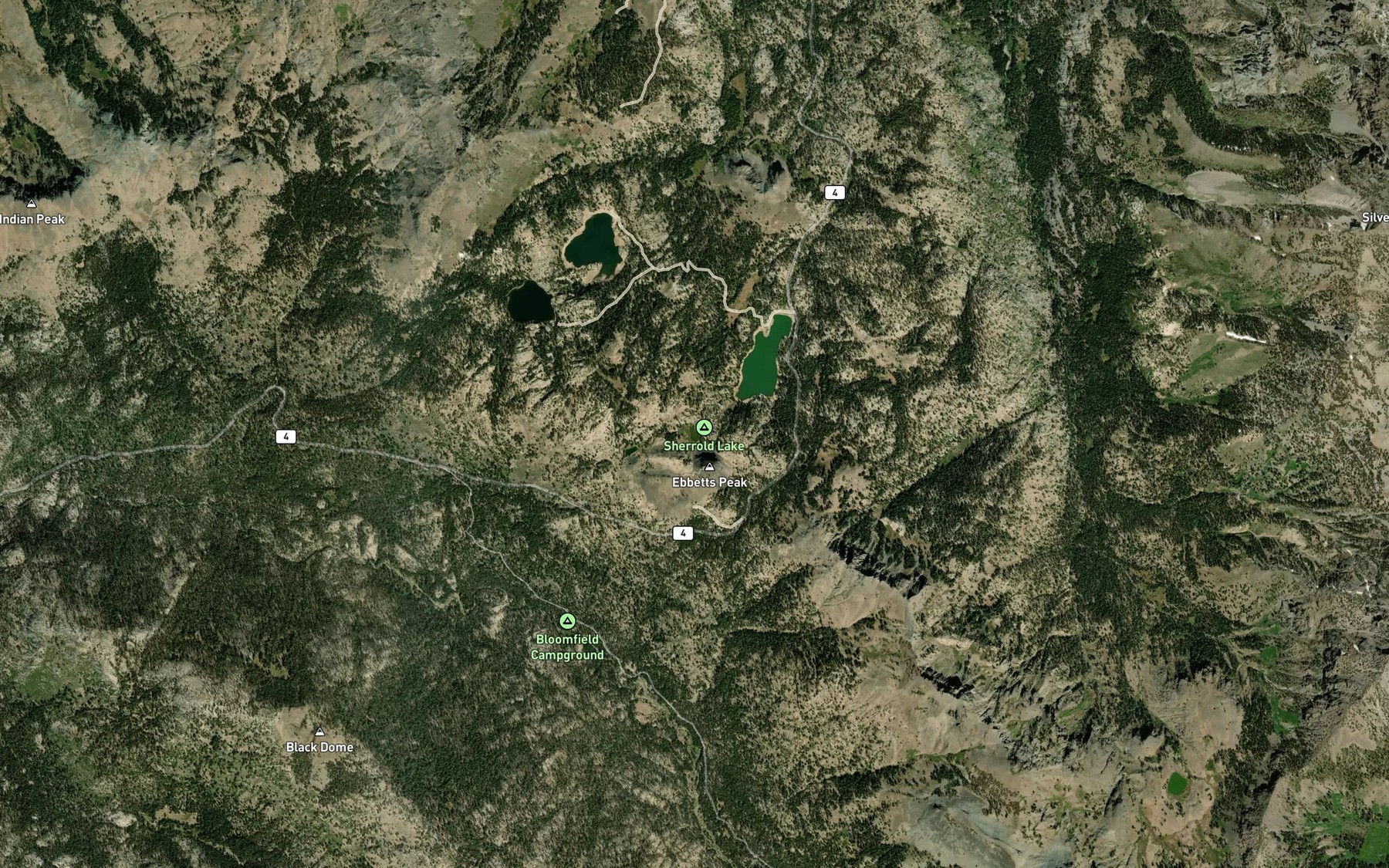 Satellite map of the Sherrold Lake