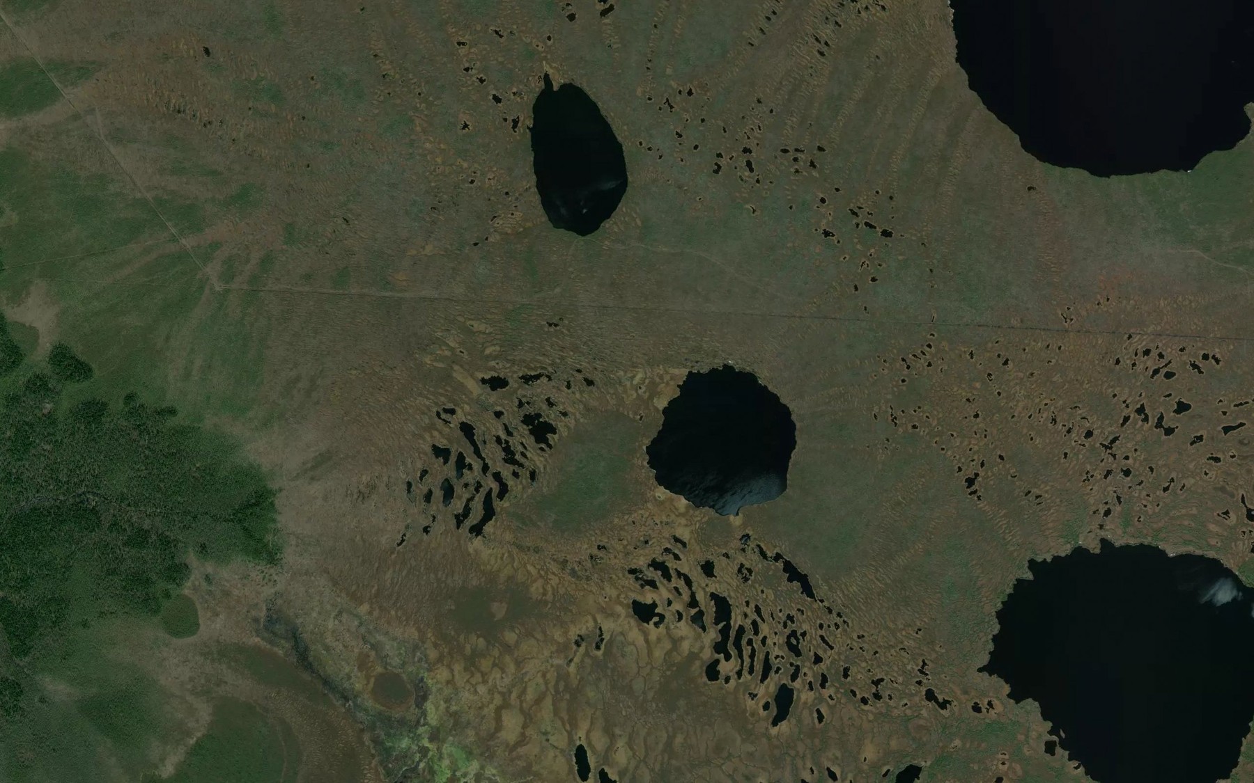 Satellite map of the Bol'shiye Karas'i Ozera