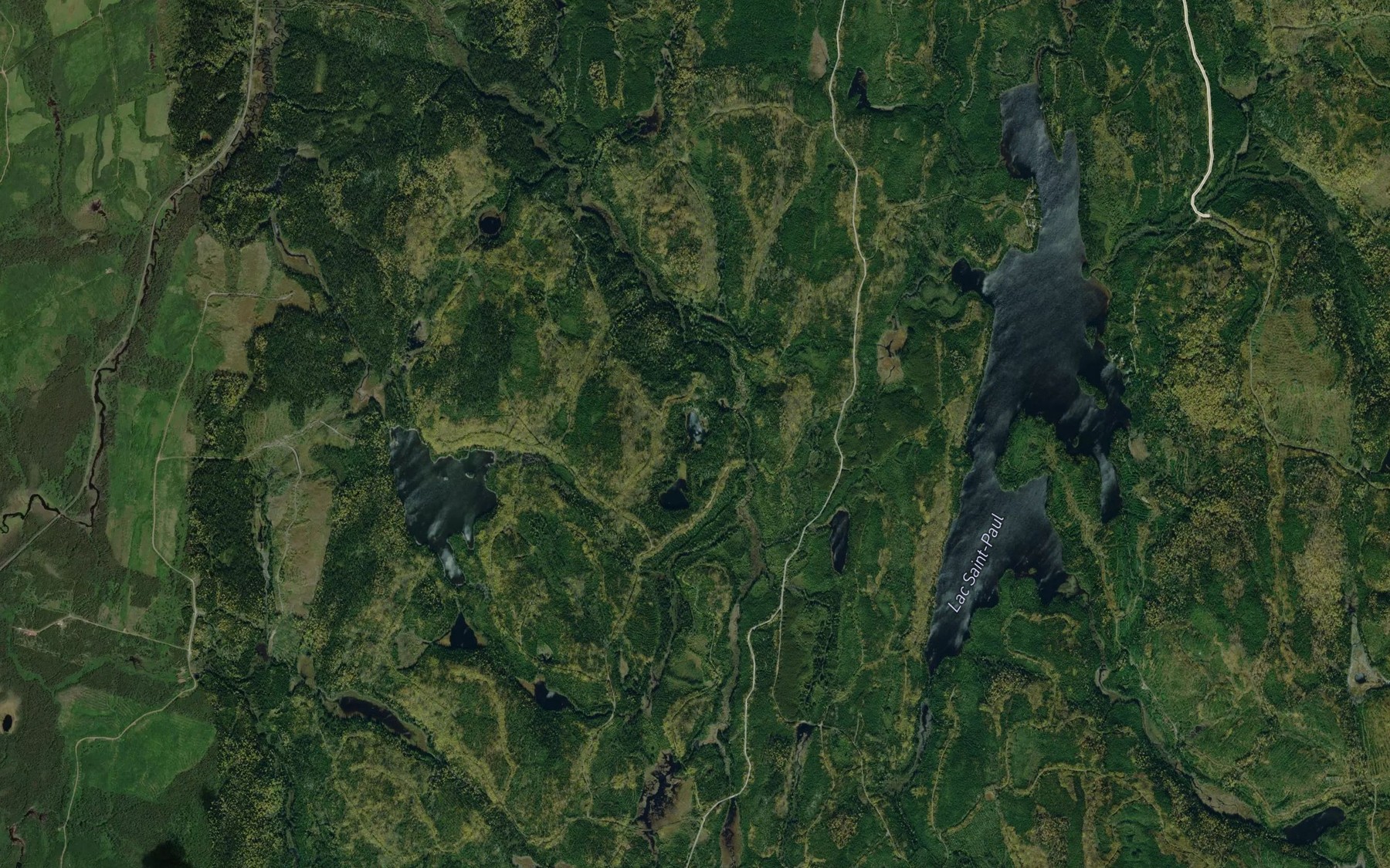 Satellite map of the Lac Bergeron