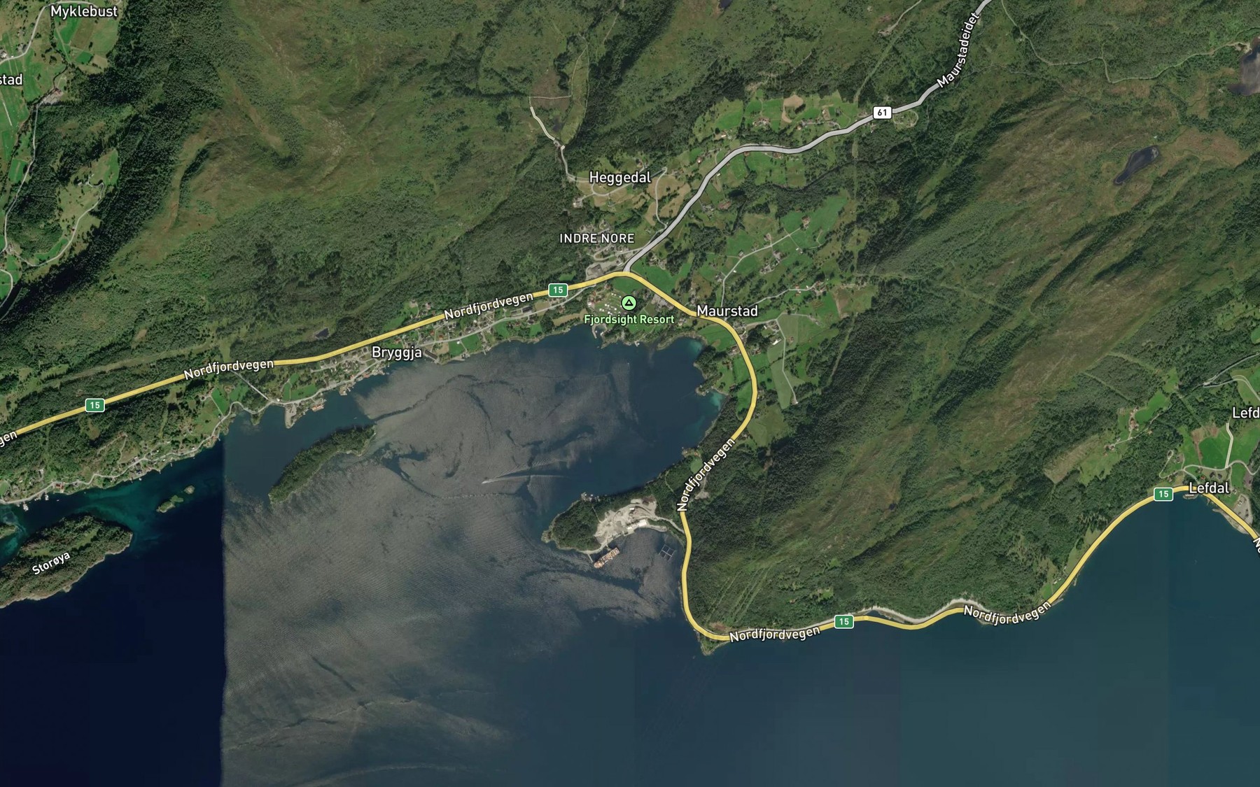 Satellite map of the Maurstadvika