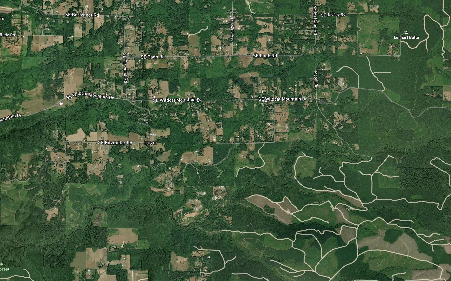 Satellite map of the Flashboard Reservoir