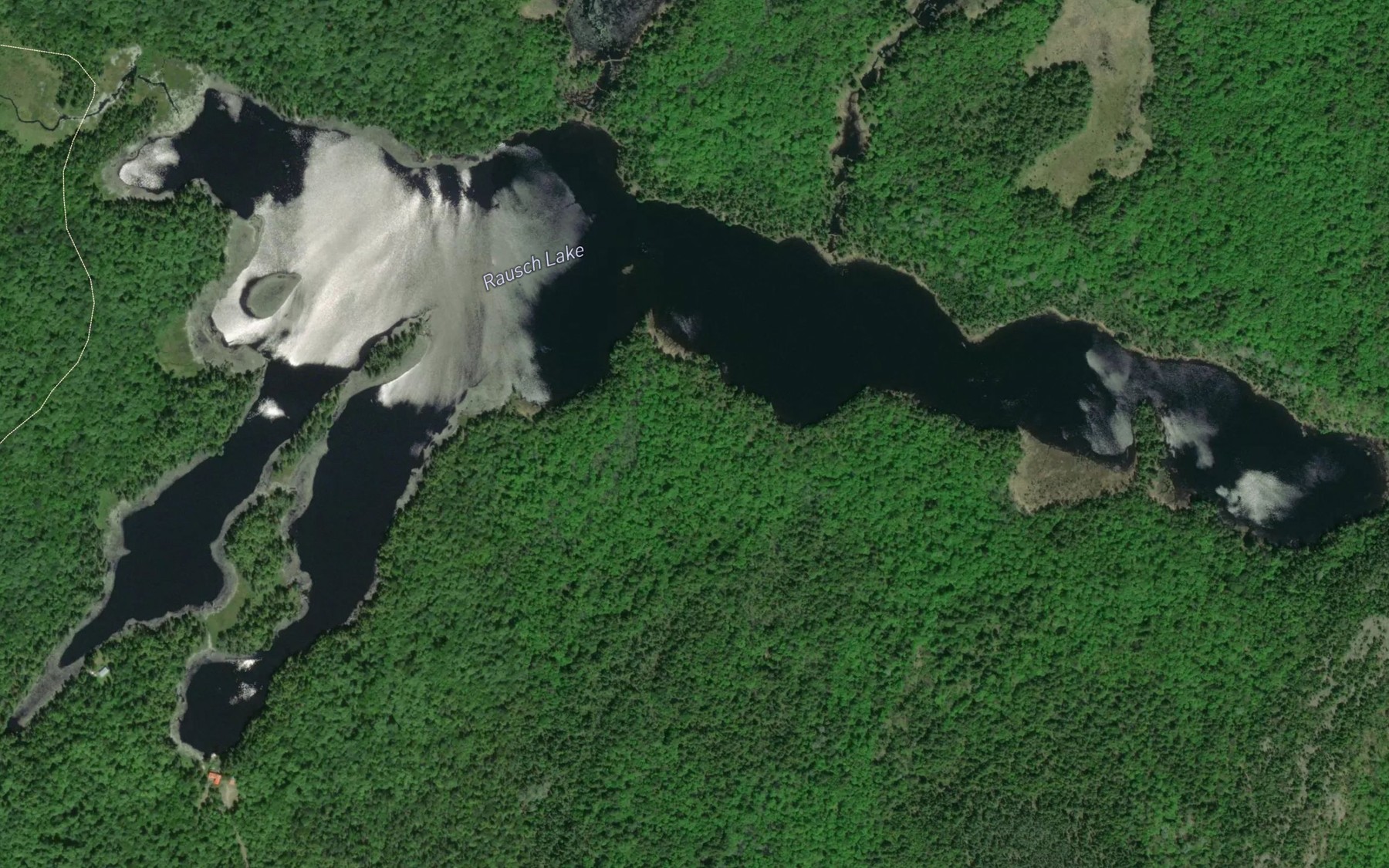 Satellite map of the Rausch Lake