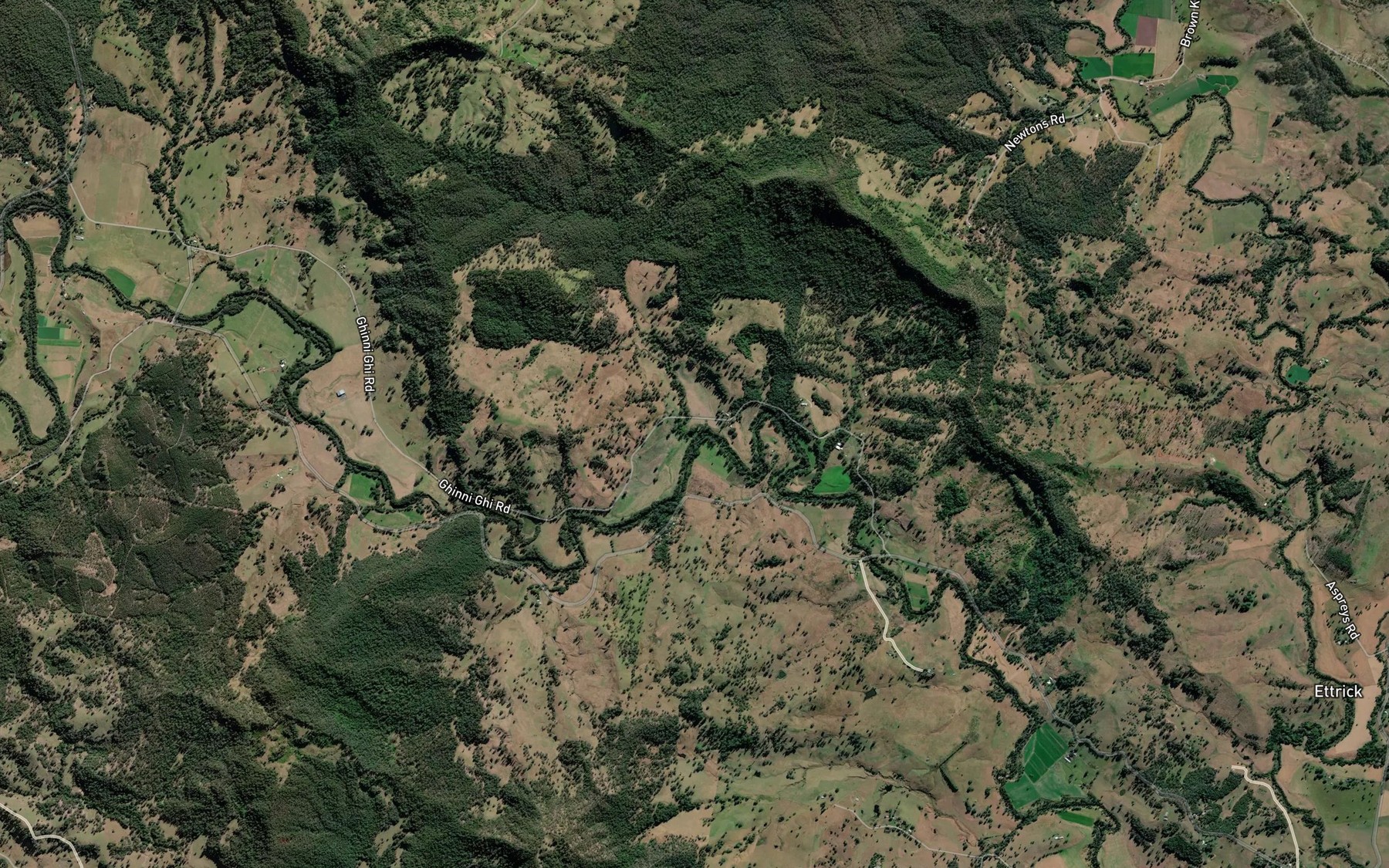 Satellite map of the Peter Finn Creek