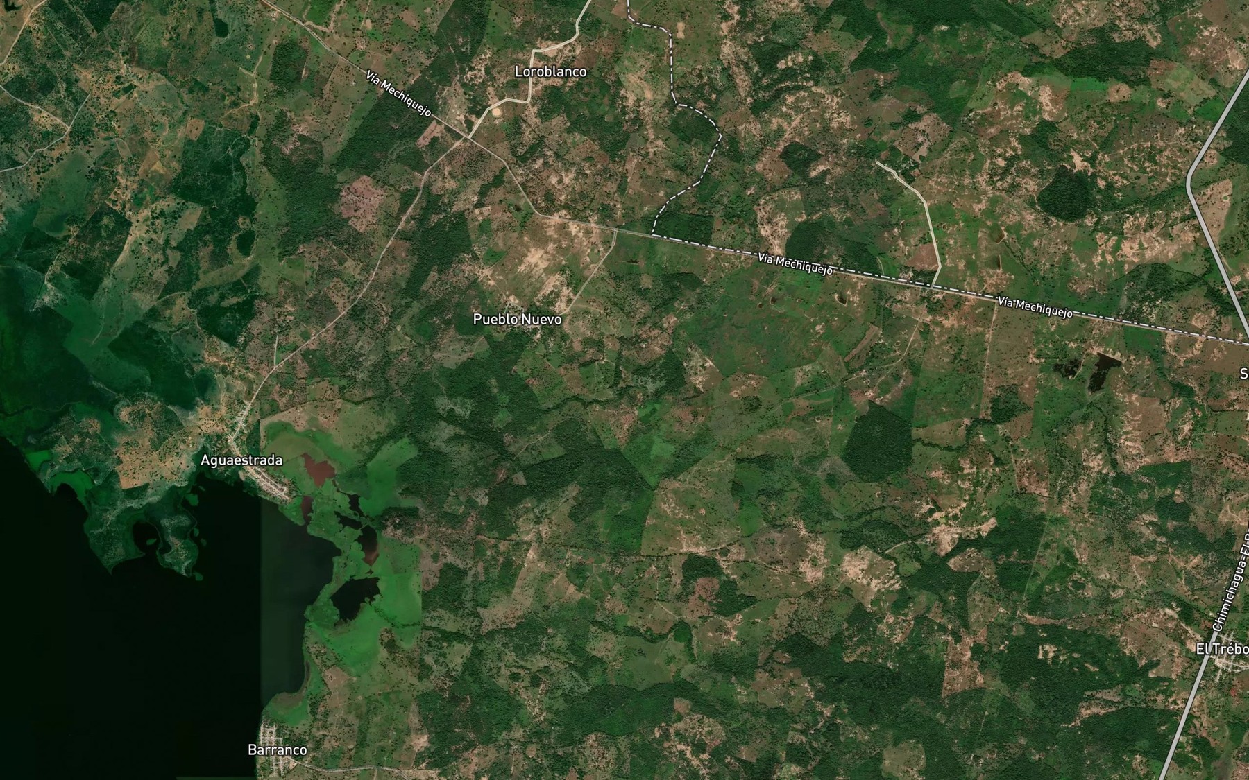 Satellite map of the Arroyo El Jobo