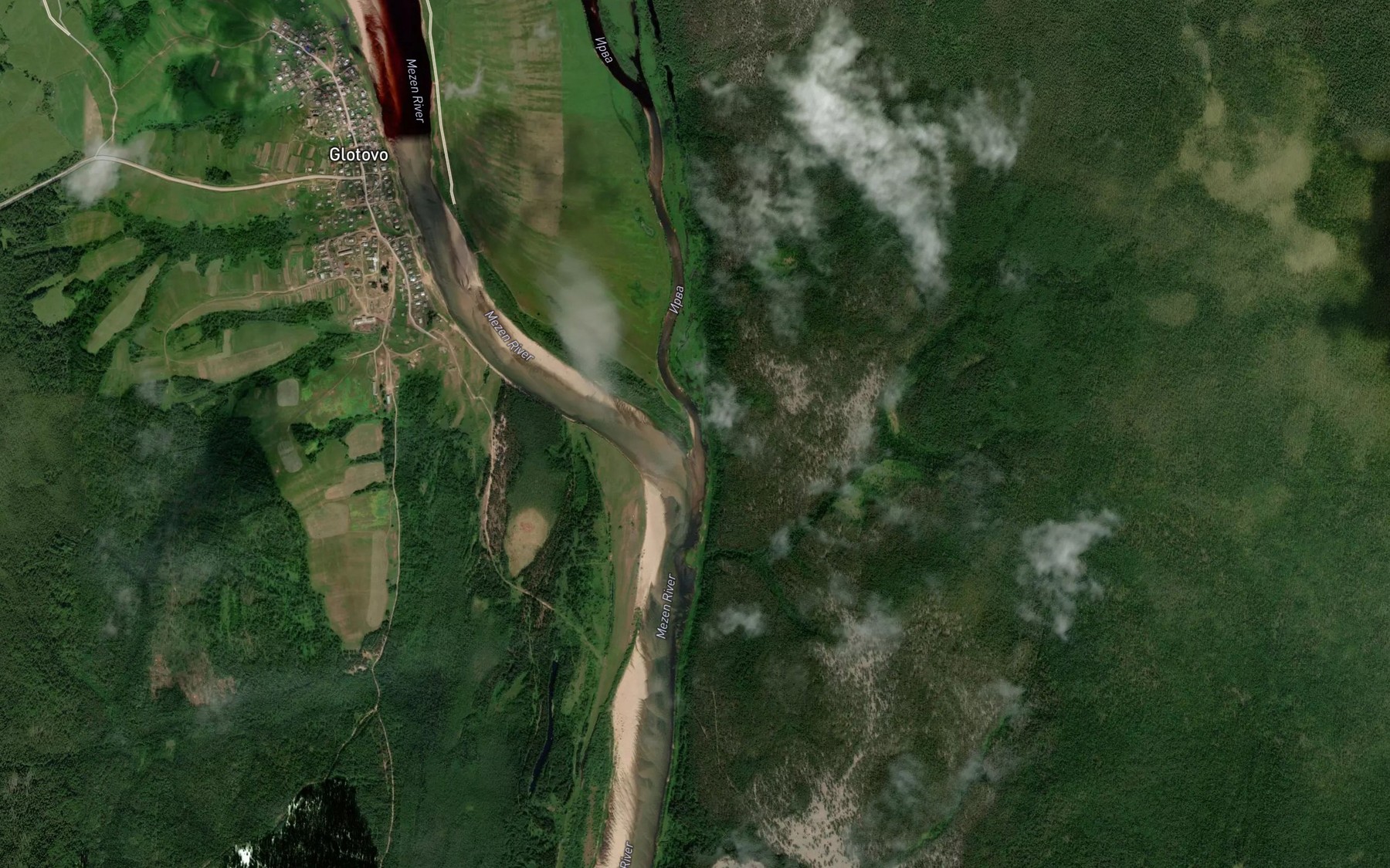 Satellite map of the Irva