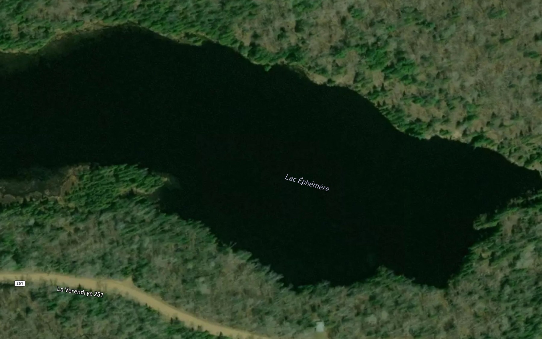 Satellite map of the Lac Ephemere
