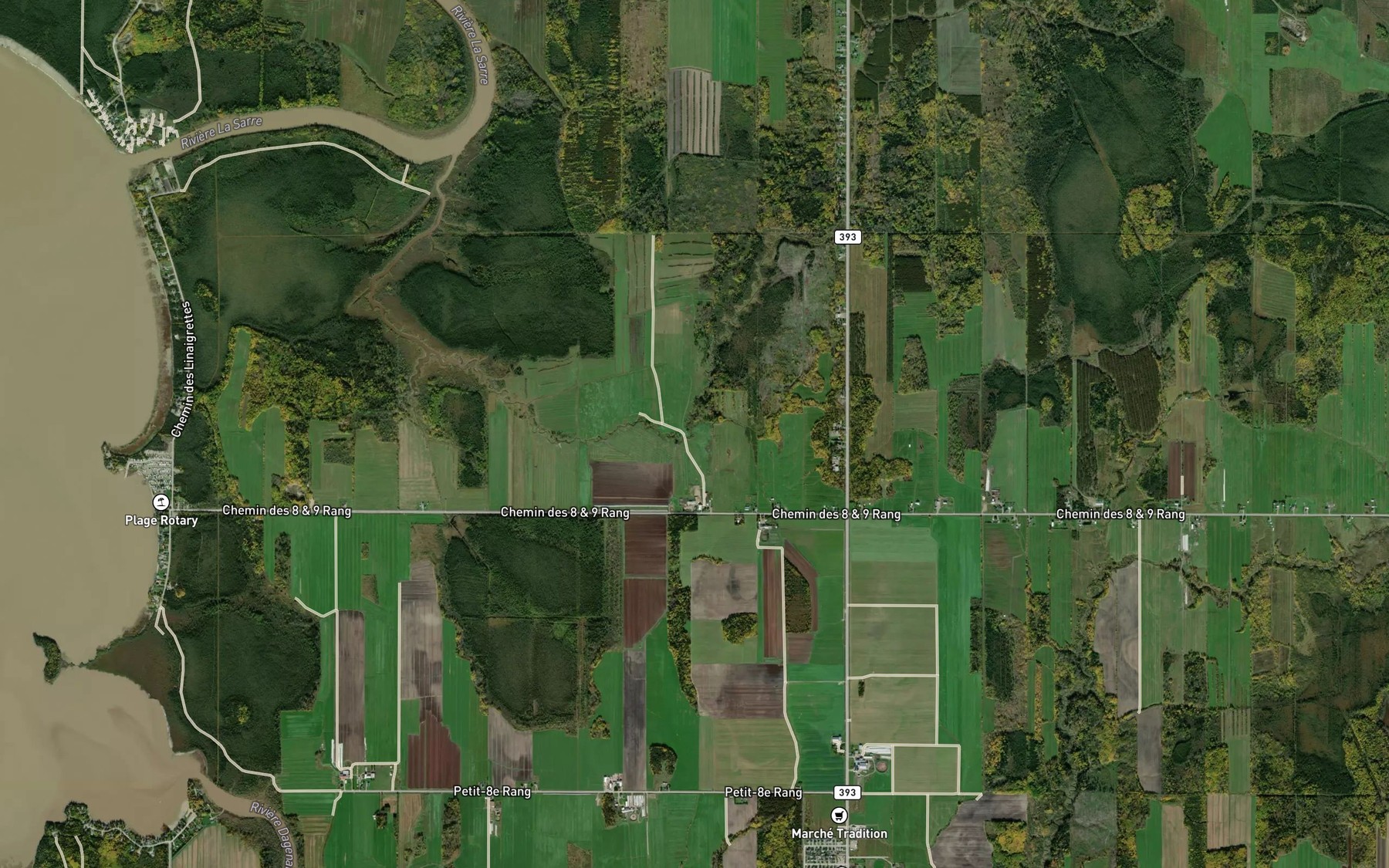 Satellite map of the Cours d'eau Mercier