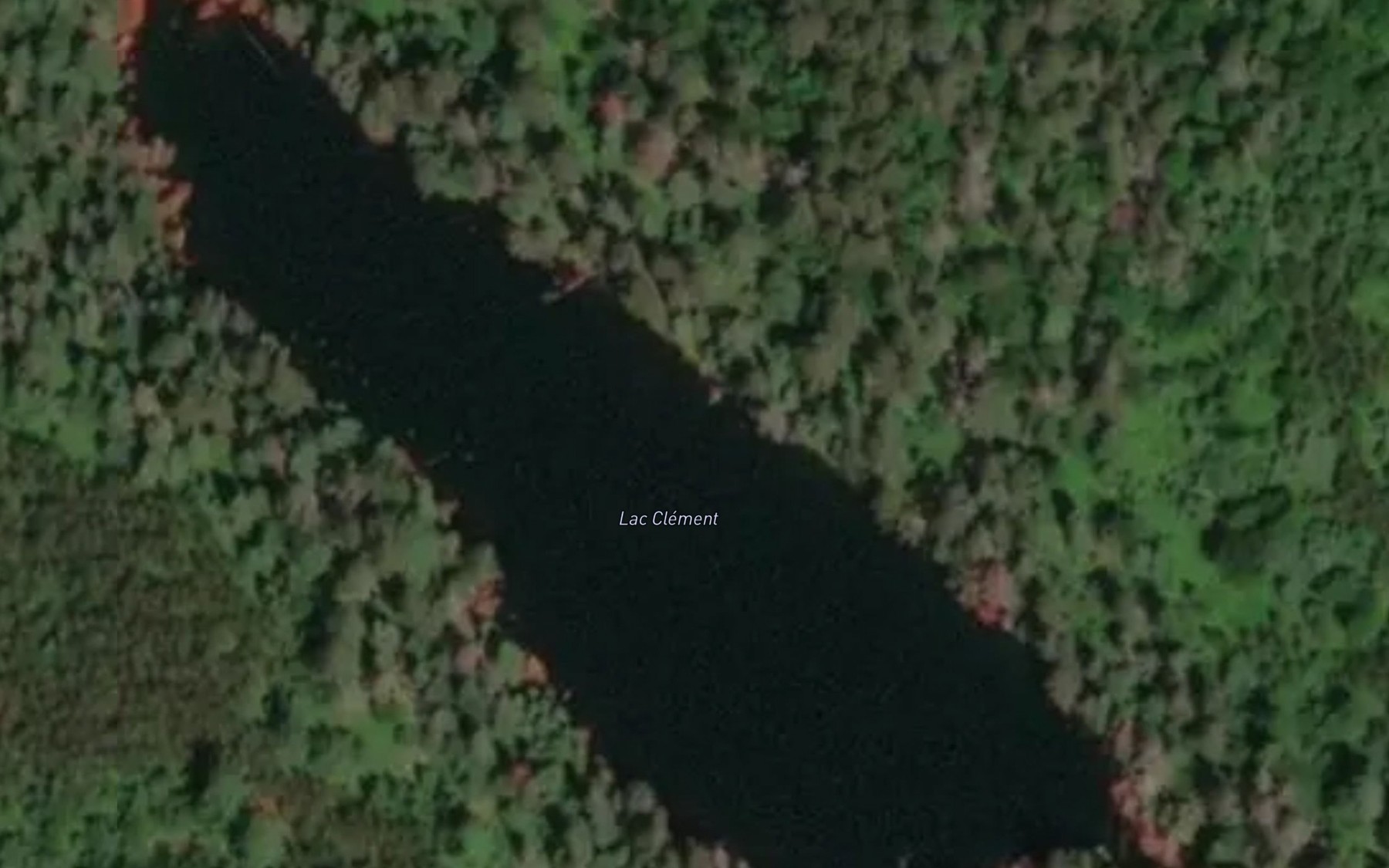 Satellite map of the Lac Clement