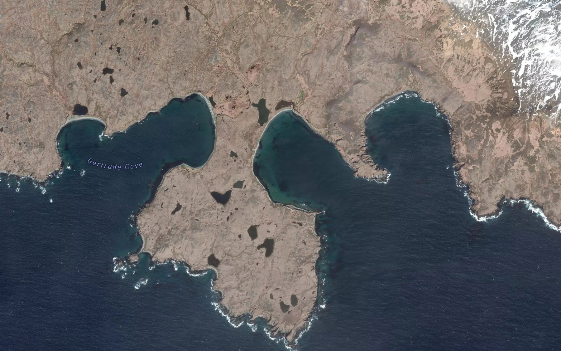 Satellite map of the Left Cove