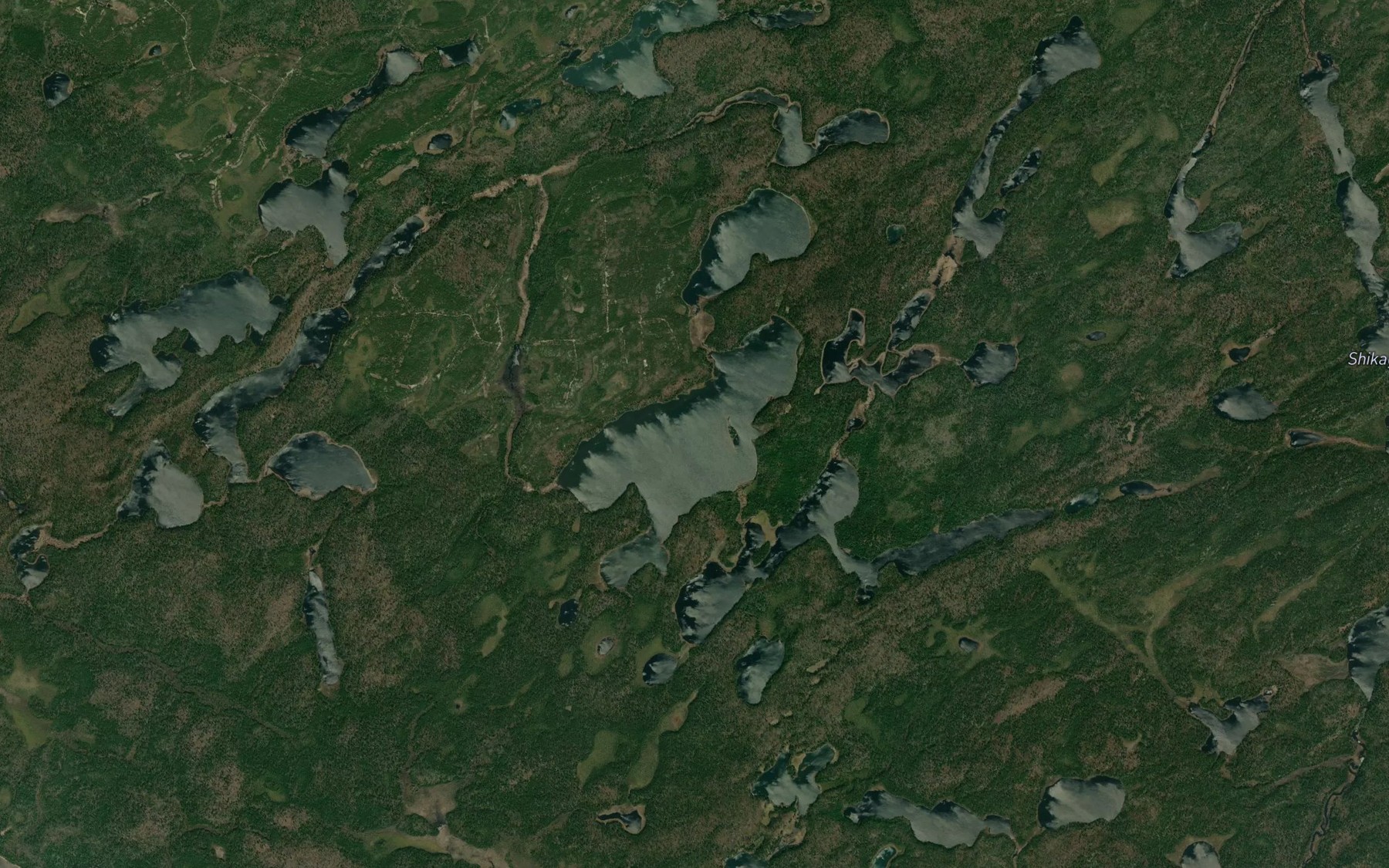 Satellite map of the St. Mary Lake