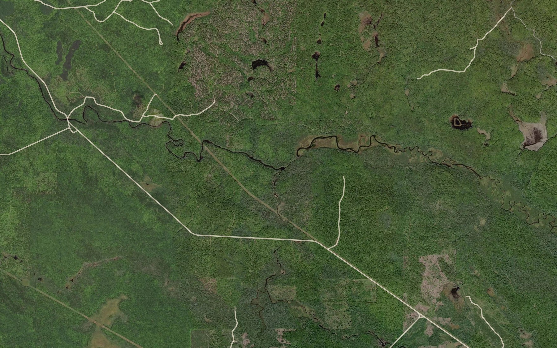 Satellite map of the Hickey Creek
