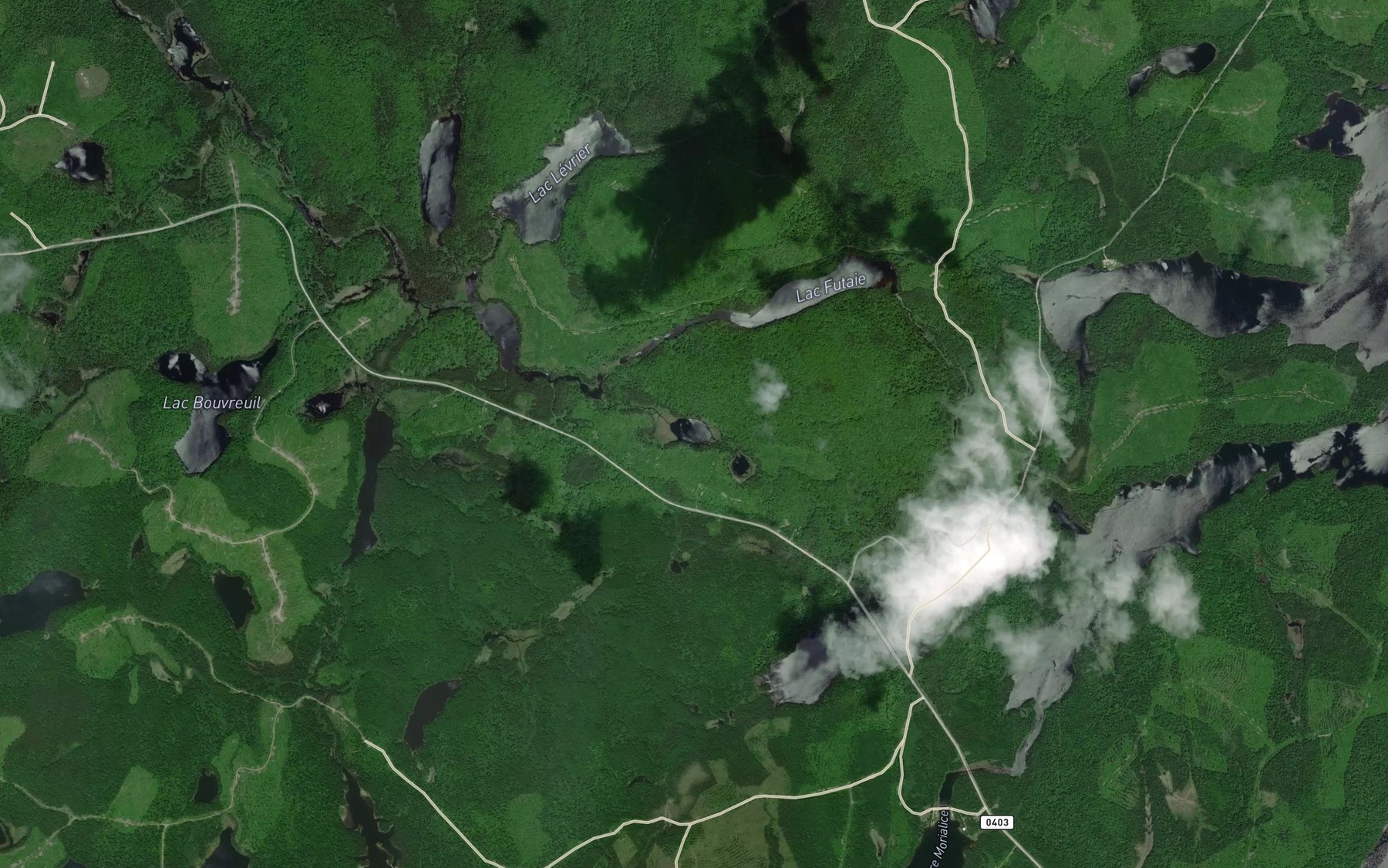 Satellite map of the Lac Gaby
