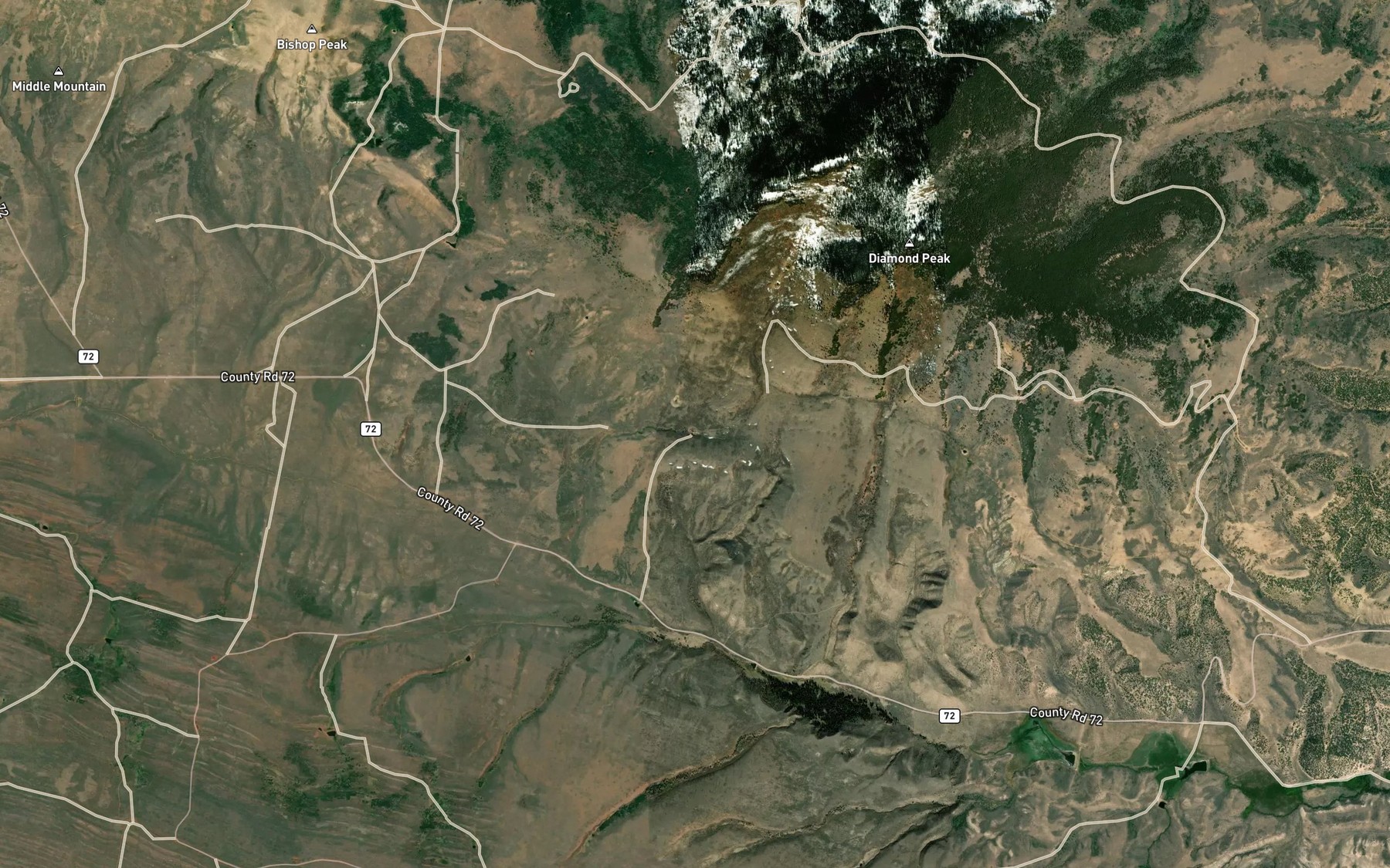 Satellite map of the Willow Spring