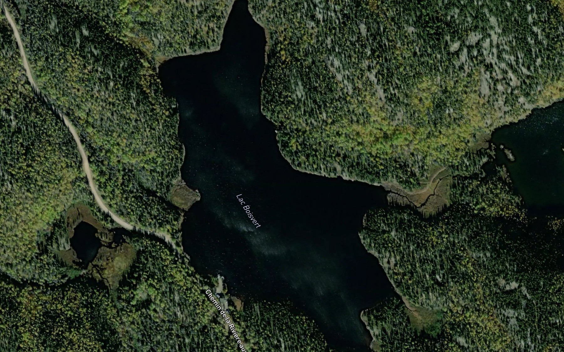 Satellite map of the Lac Boisvert