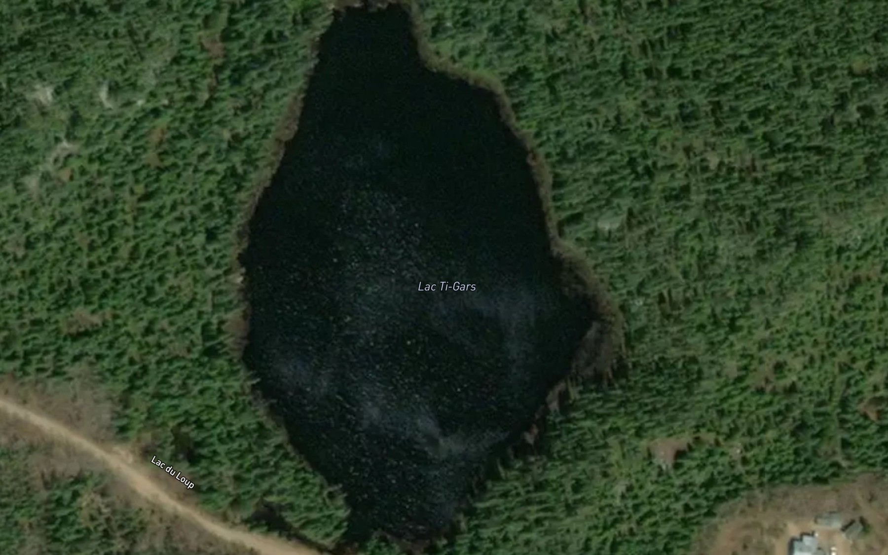 Satellite map of the Lac Ti-Gars