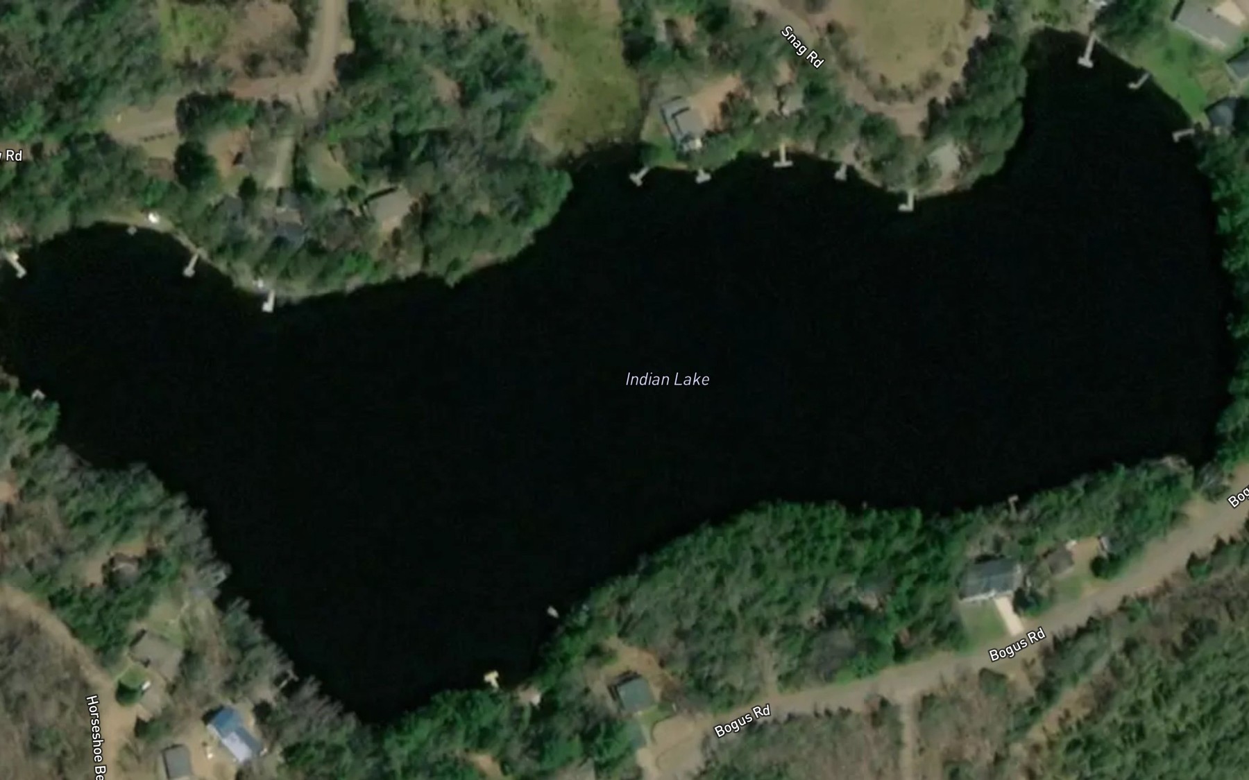 Satellite map of the Indian Lake