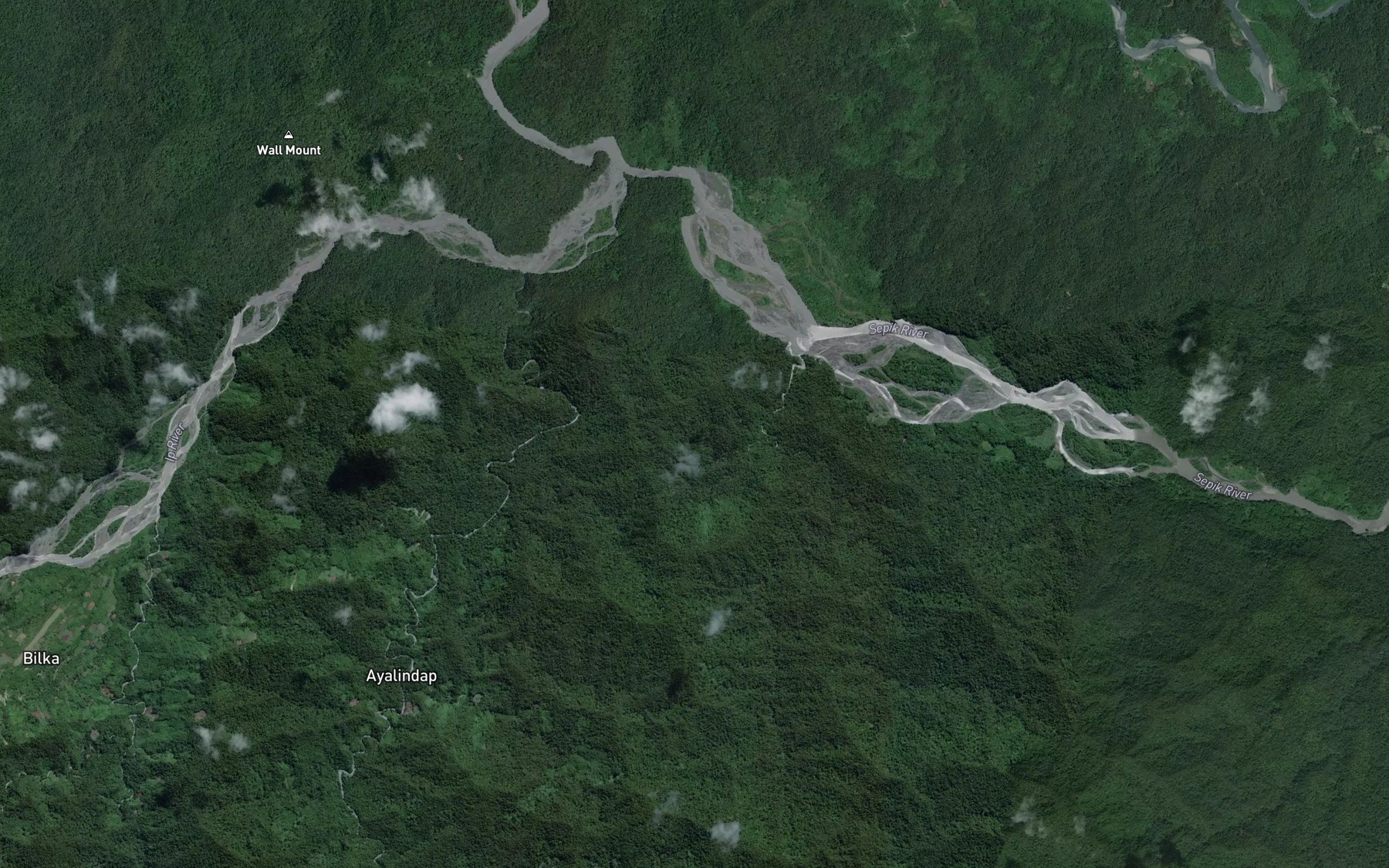 Satellite map of the Fugiam River