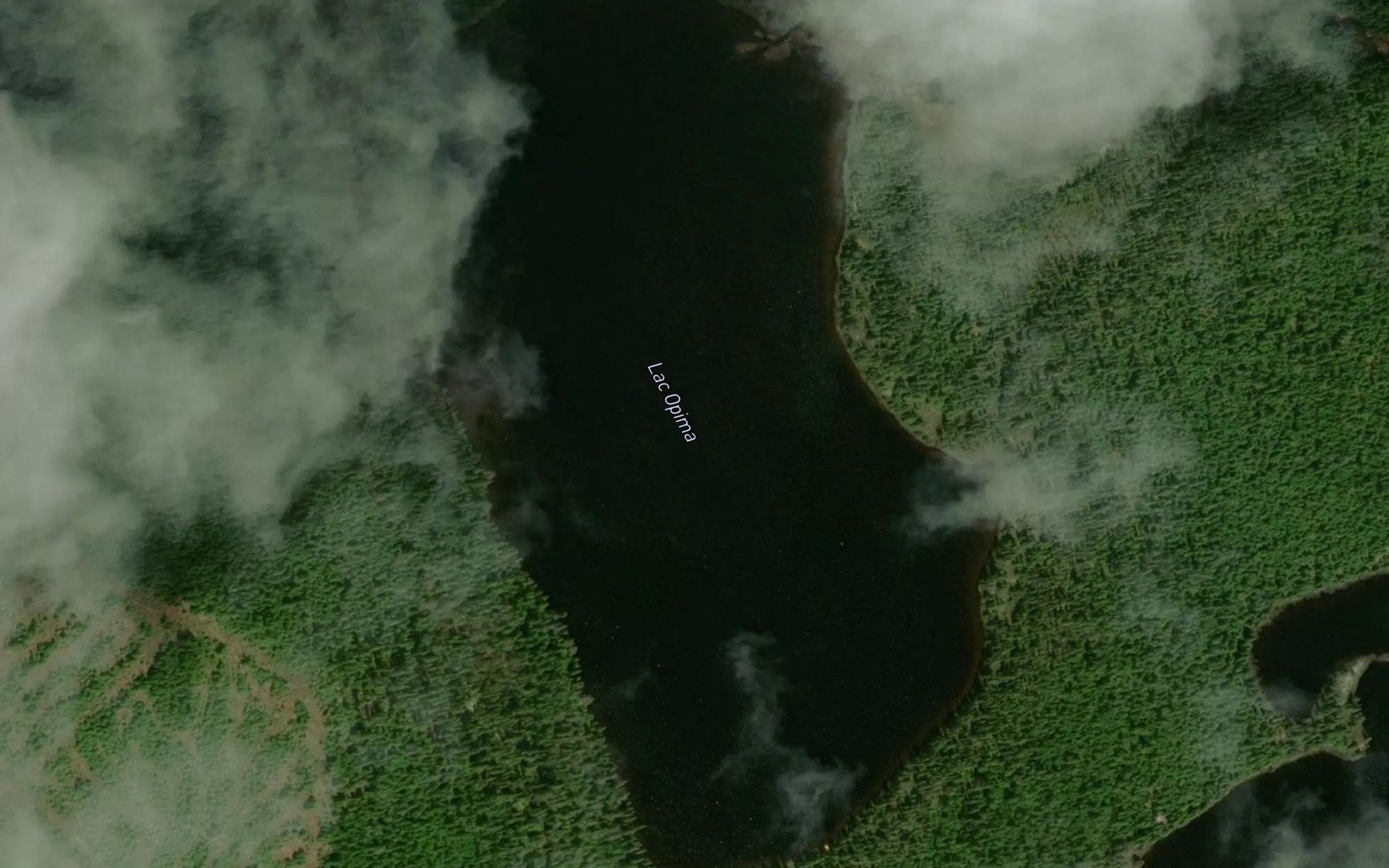 Satellite map of the Lac Opima