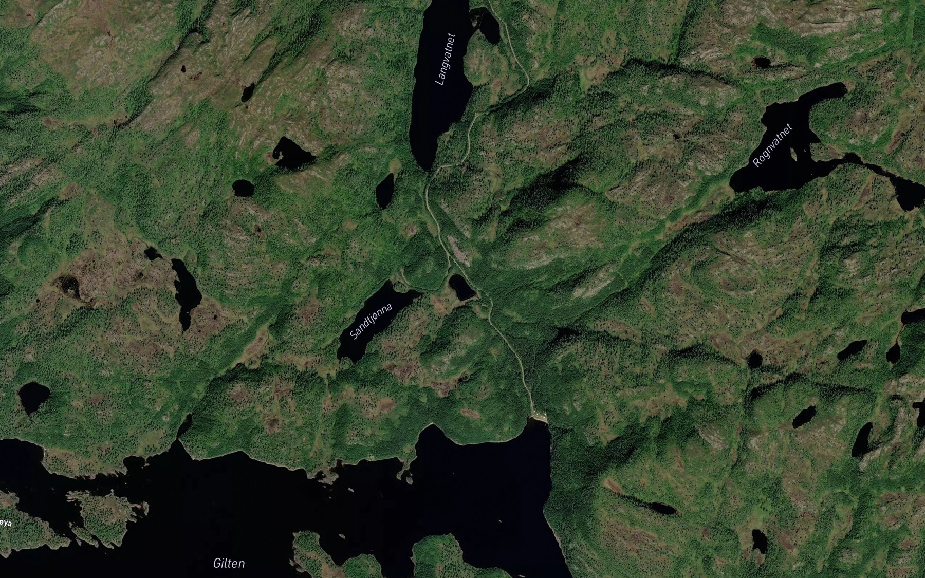 Satellite map of the Raudmyrtjorna