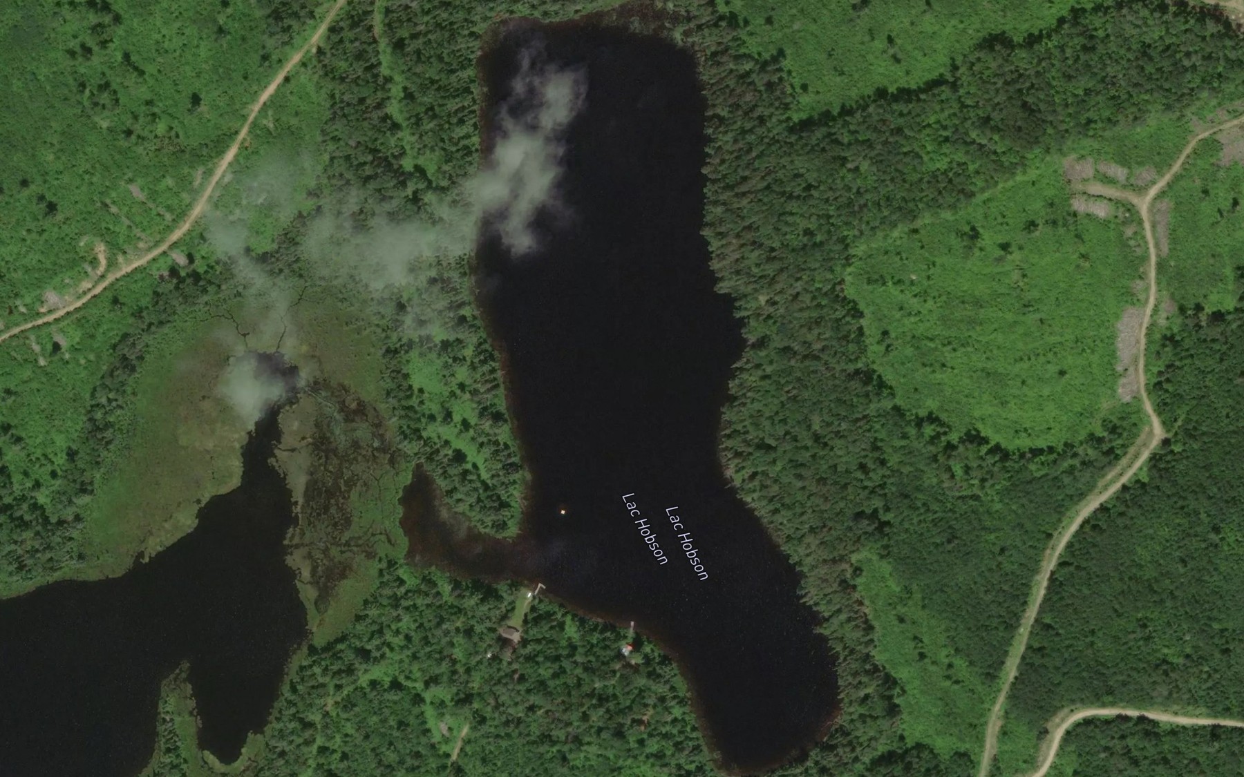 Satellite map of the Lac Hobson