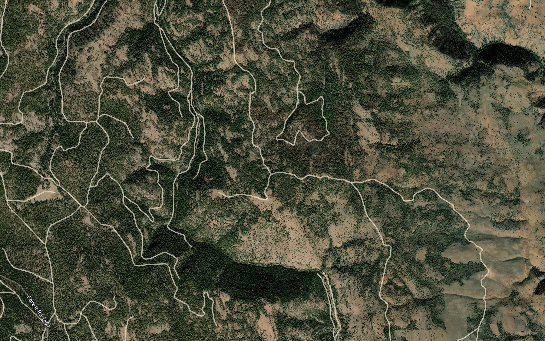 Satellite map of the Mahogany Spring