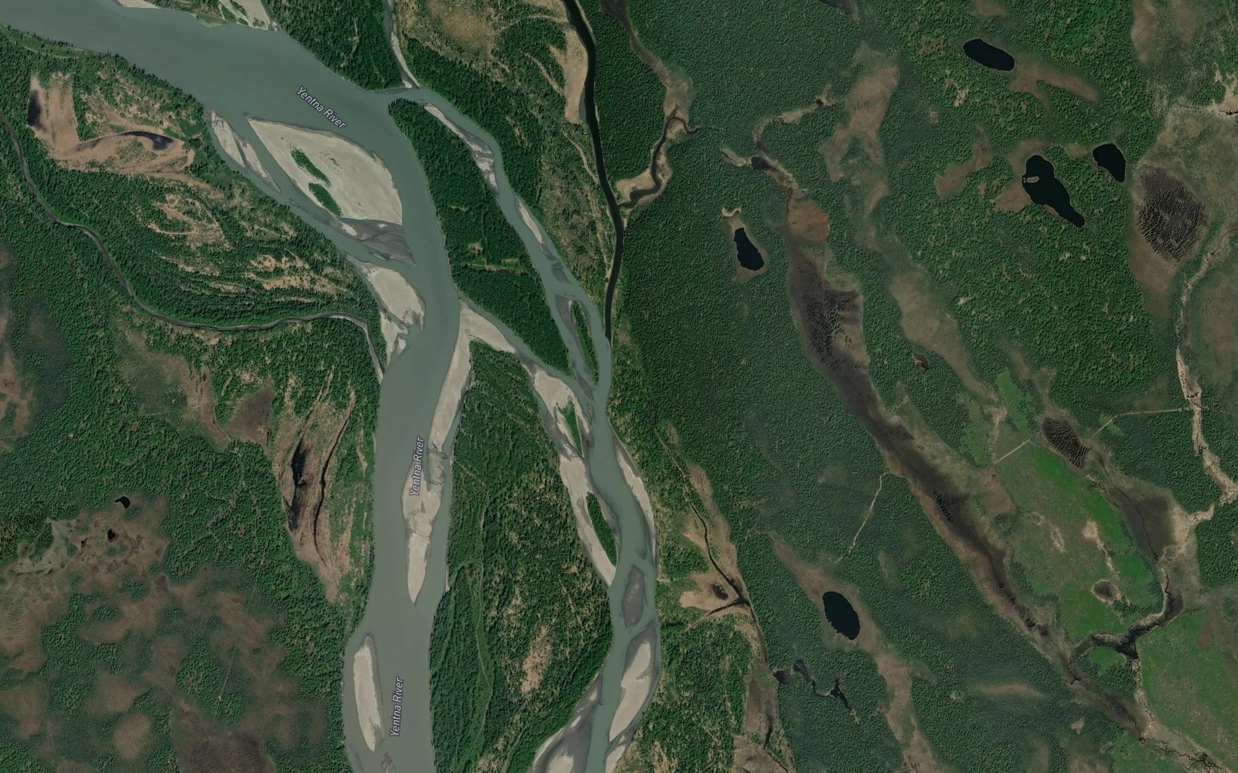 Satellite map of the Moose Creek