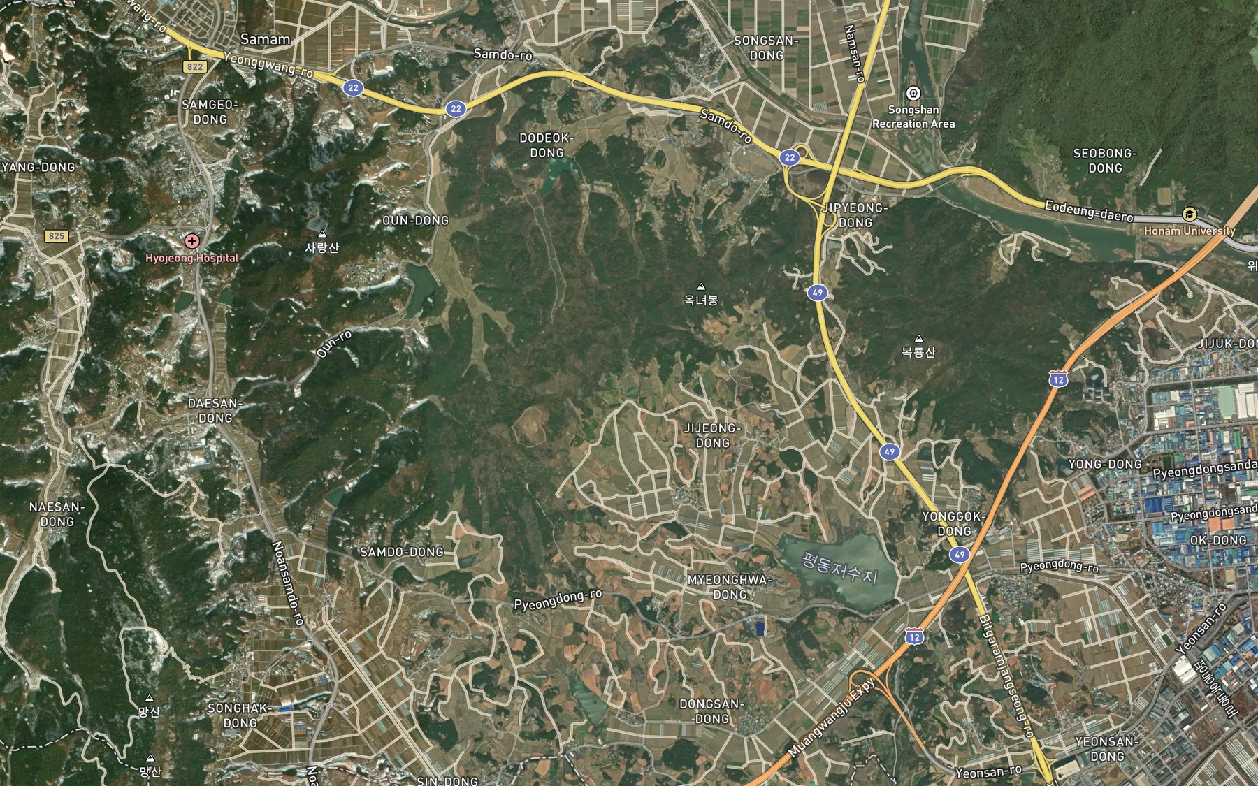 Satellite map of the Pyeongjije