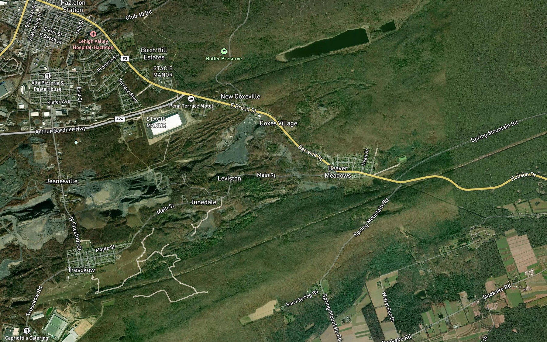 Satellite map of the Sand Spring Creek (historical)