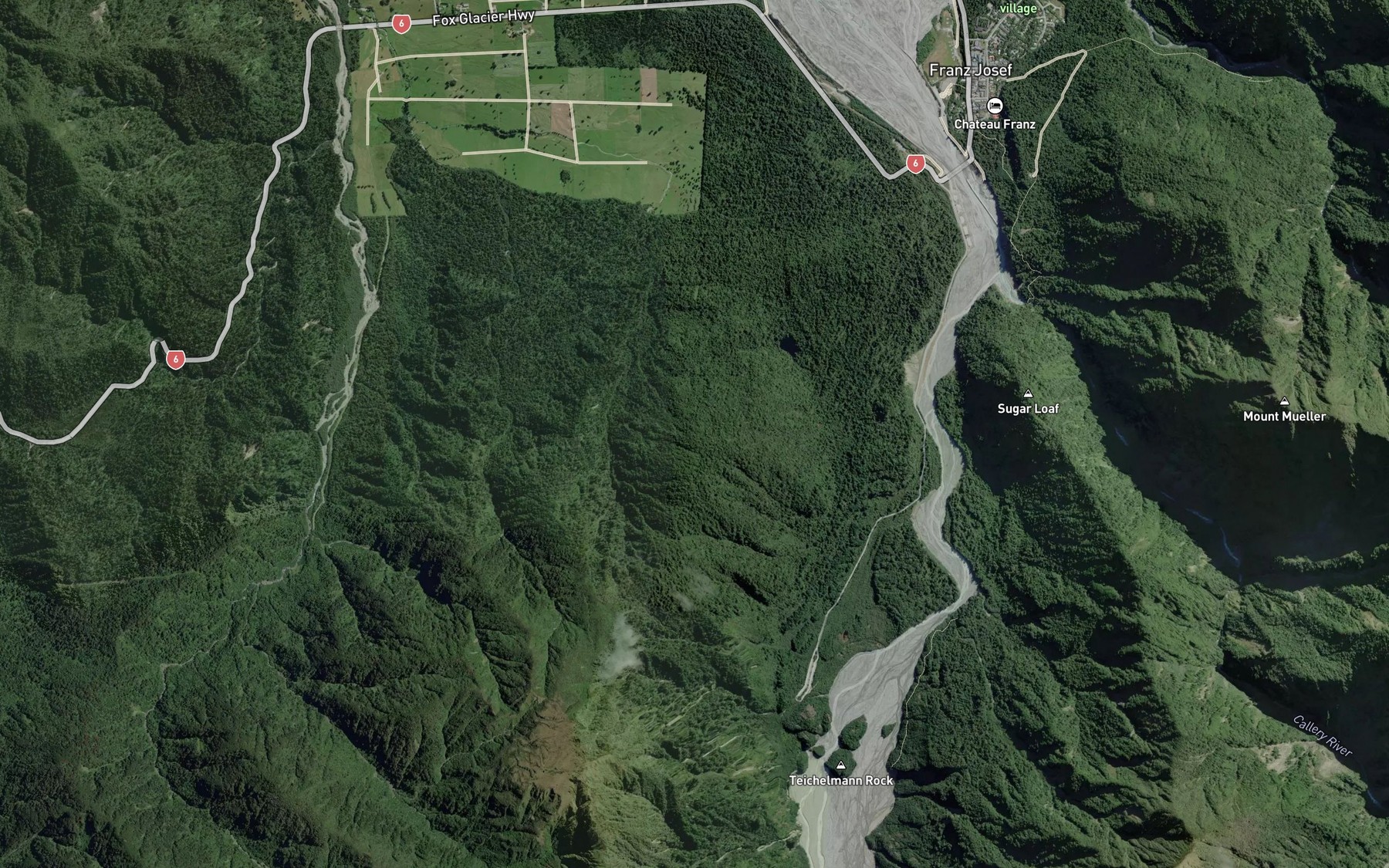 Satellite map of the Dolly Creek