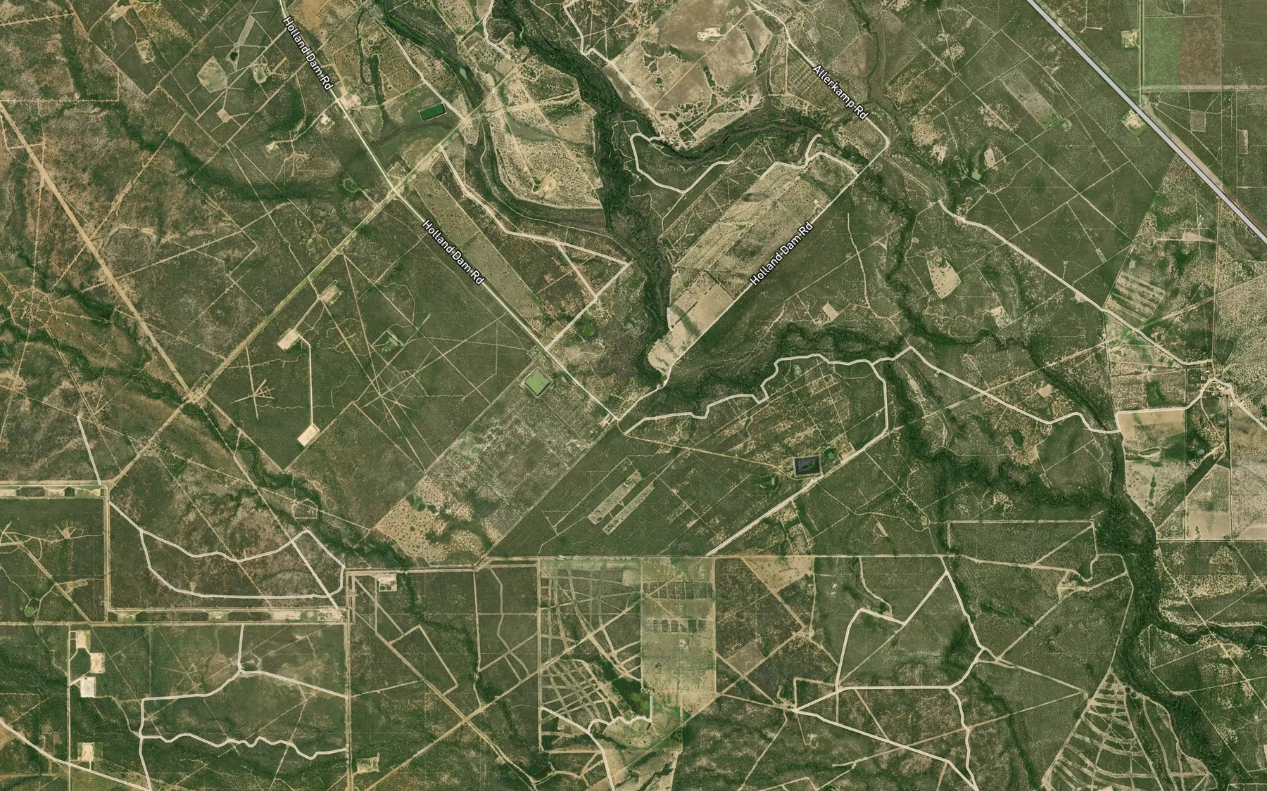 Satellite map of the Holland Reservoir Site Number 1