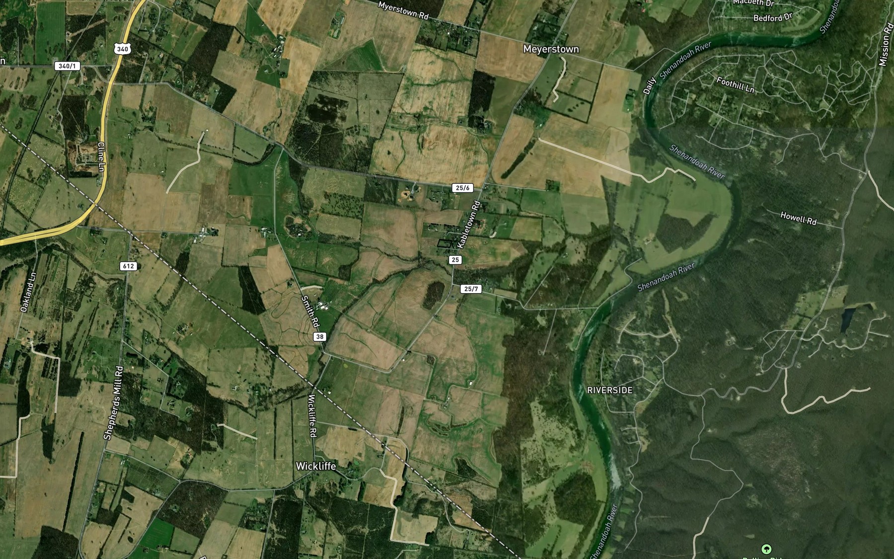 Satellite map of the Dr Langdon Farm Spring