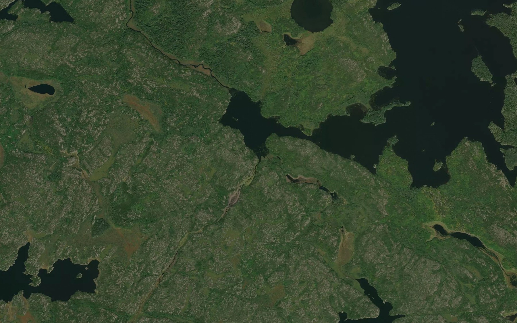 Satellite map of the Makwanegunink Creek