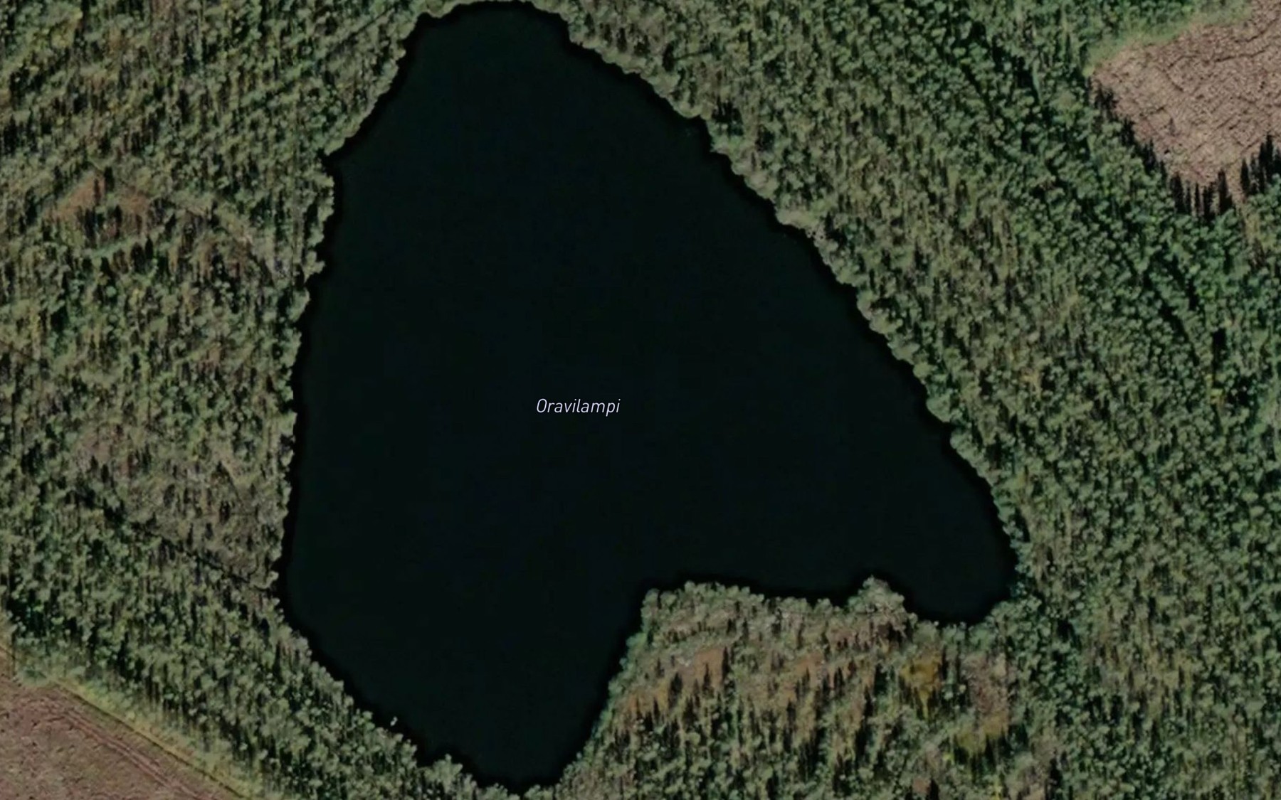 Satellite map of the Oravilampi