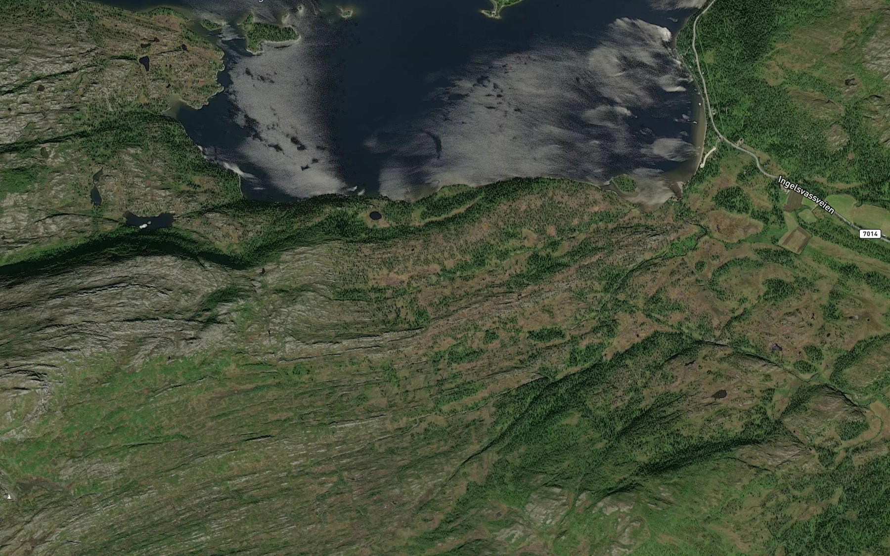 Satellite map of the Holbekken