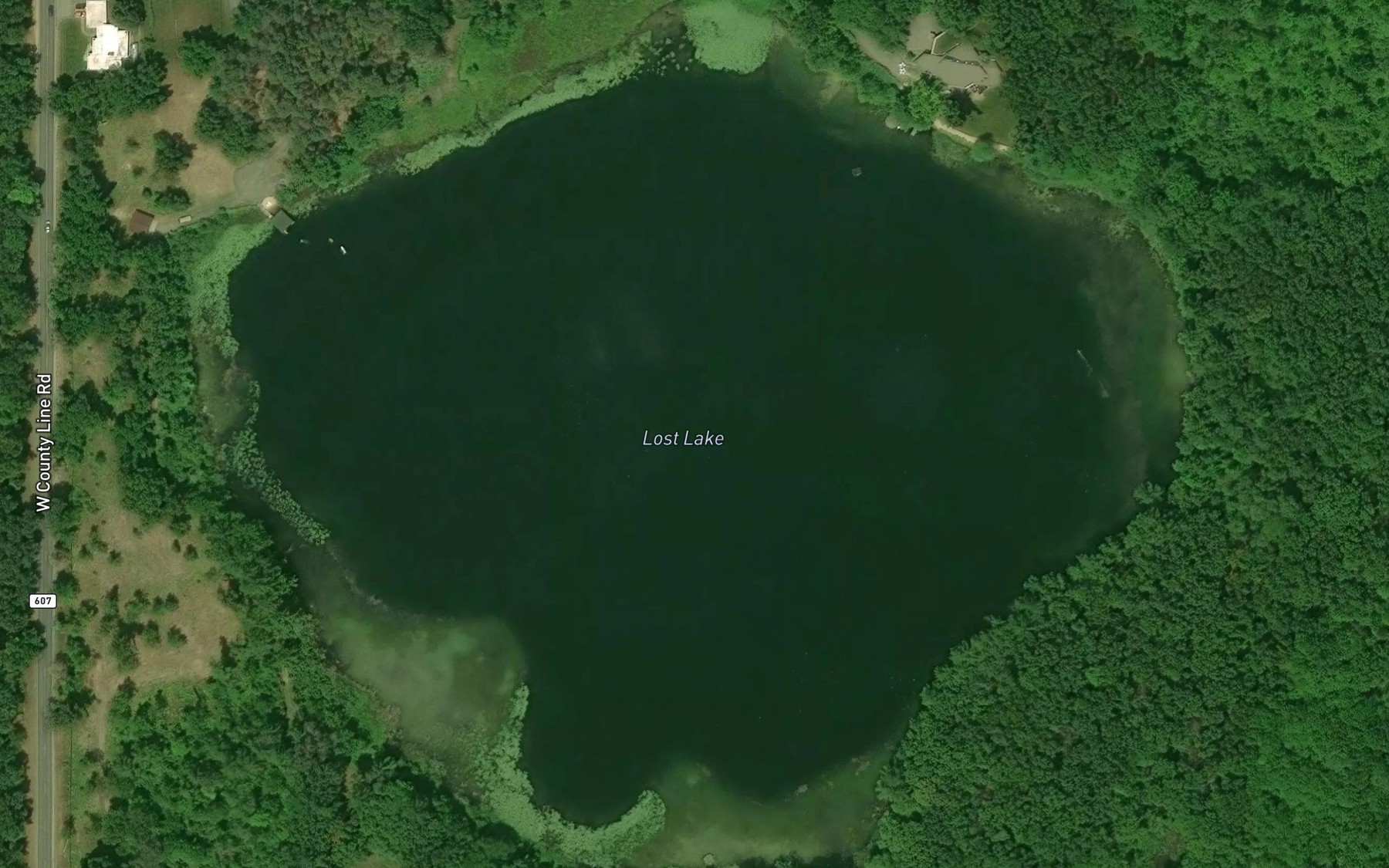 Satellite map of the Lost Lake