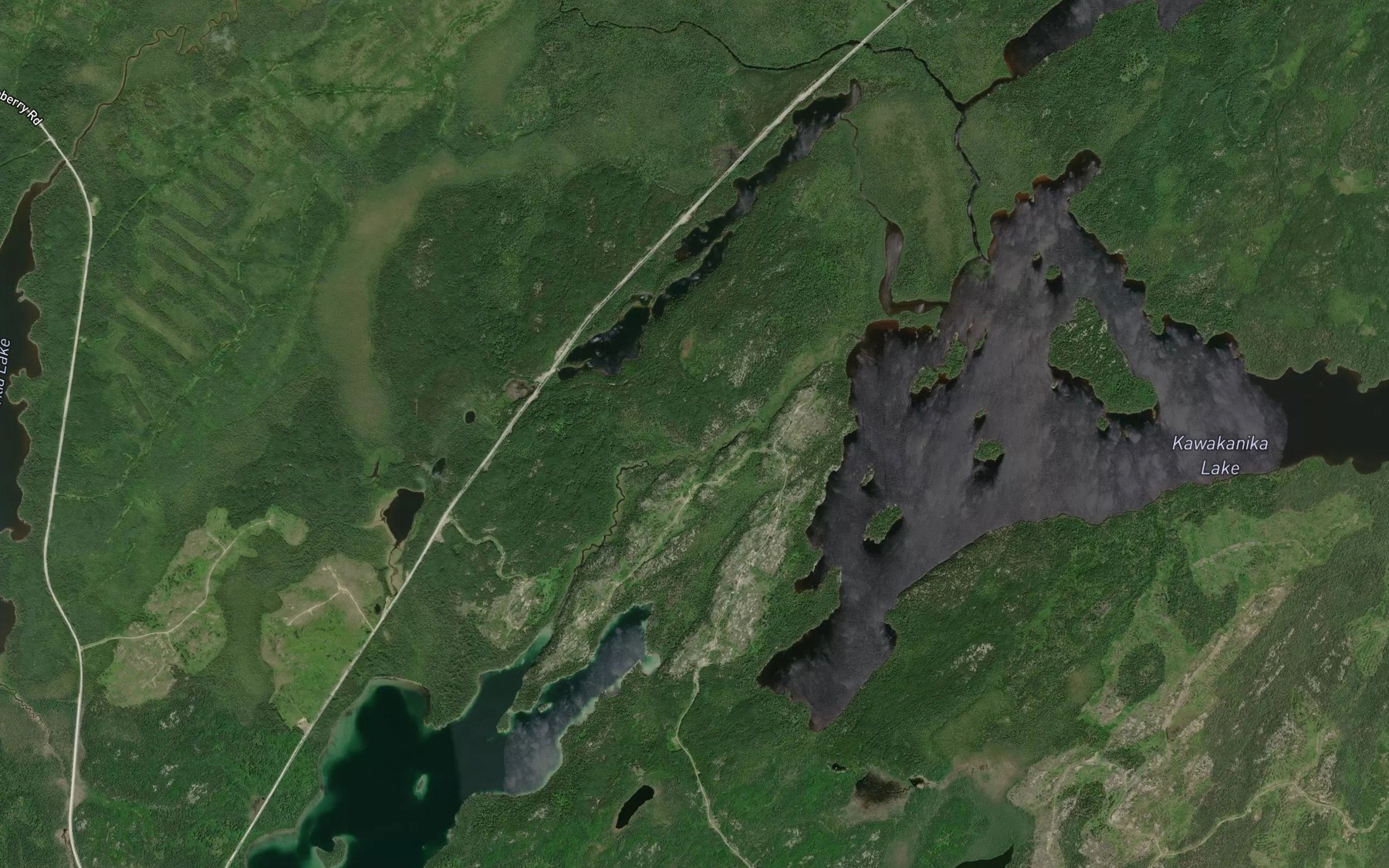 Satellite map of the Raynar Creek