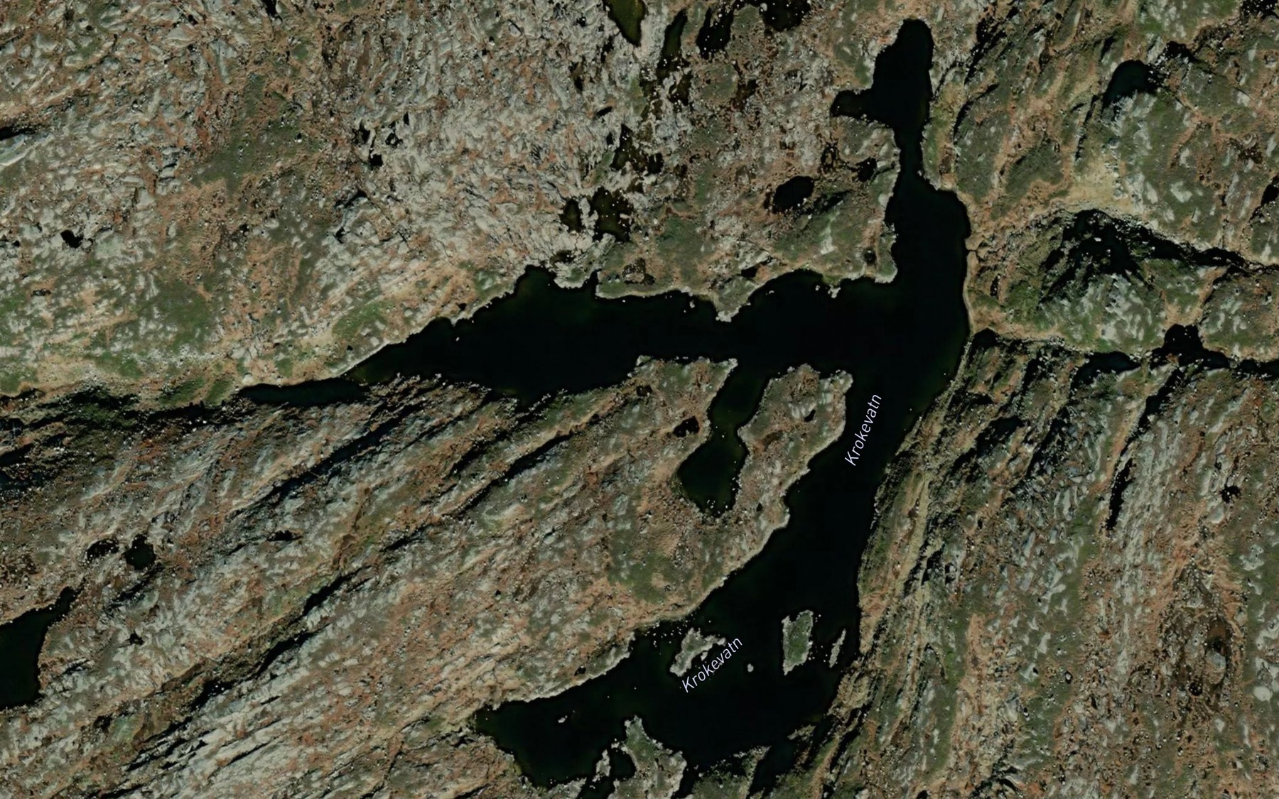 Satellite map of the Krokevatnet