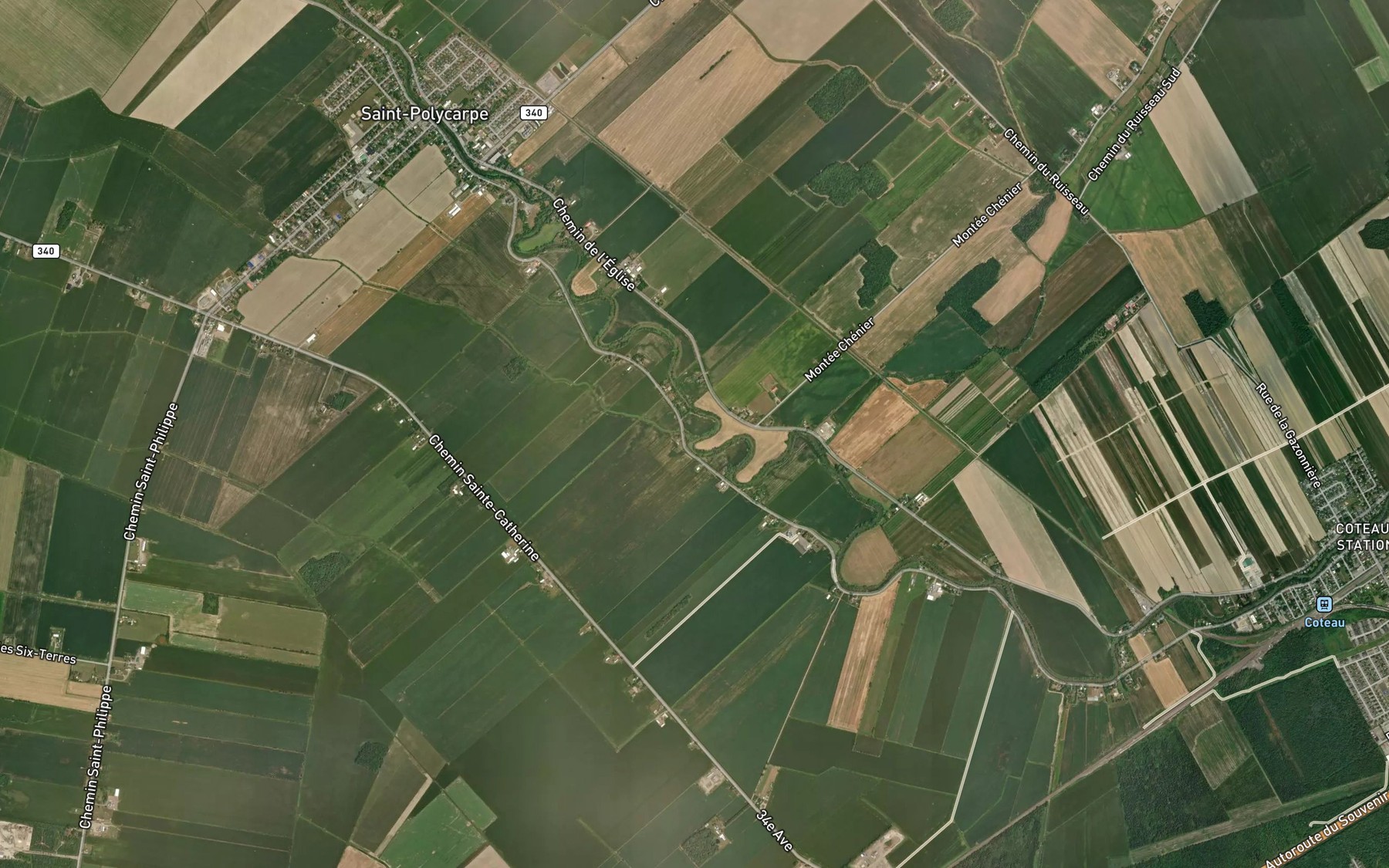 Satellite map of the Ruisseau du Trait Carre