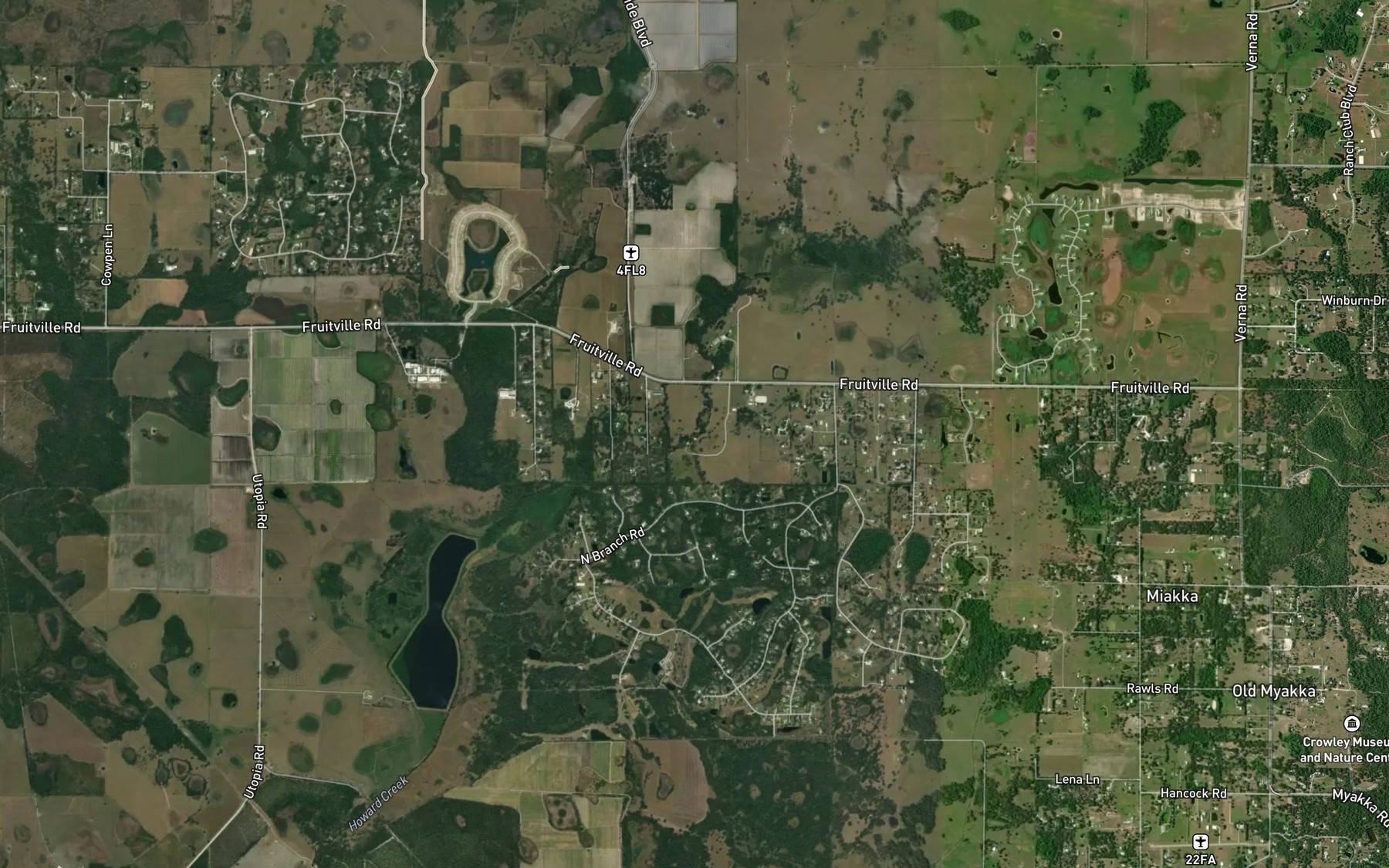 Satellite map of the Indian Creek
